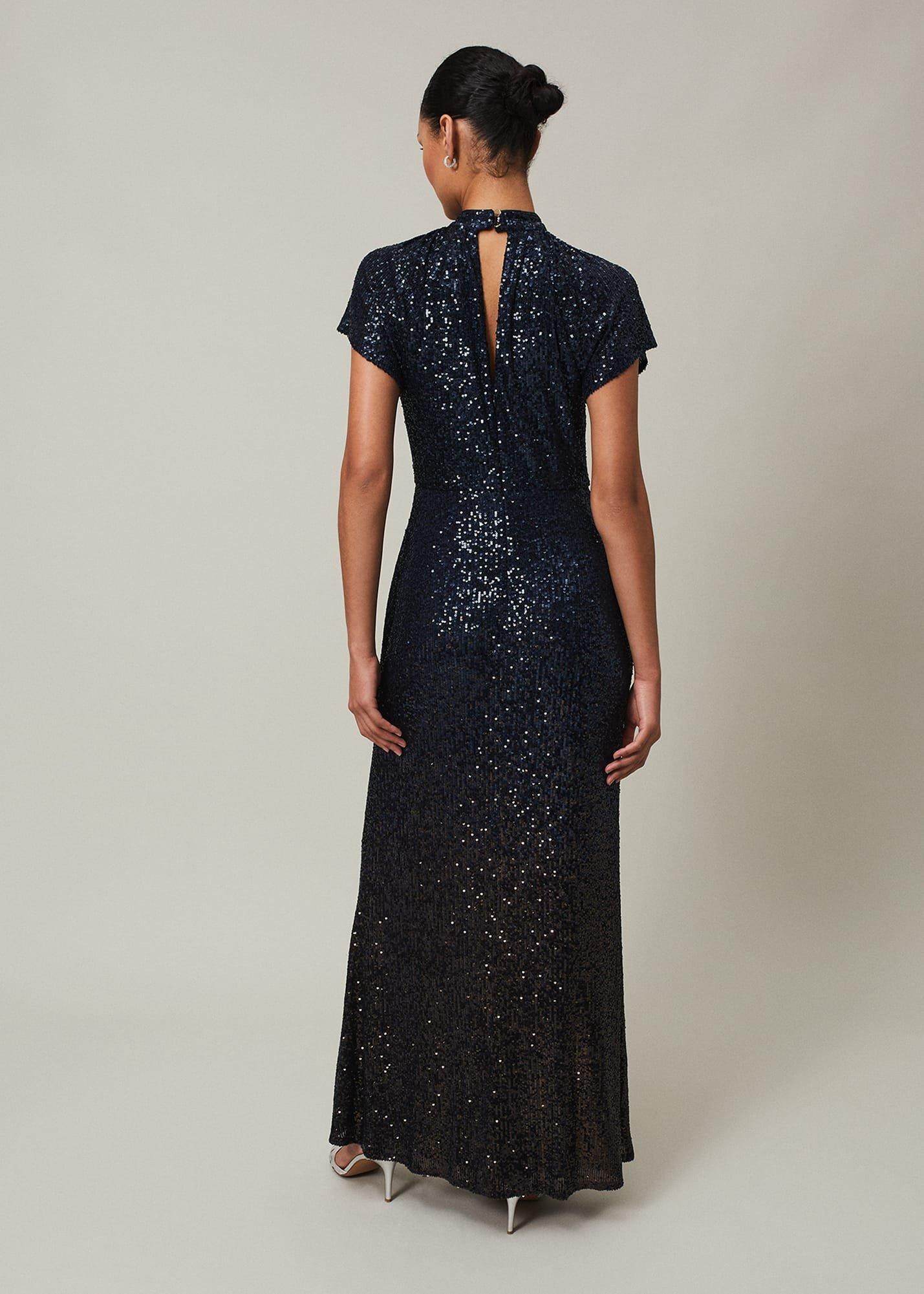 Kayla Sequin Ombre Maxi Dress