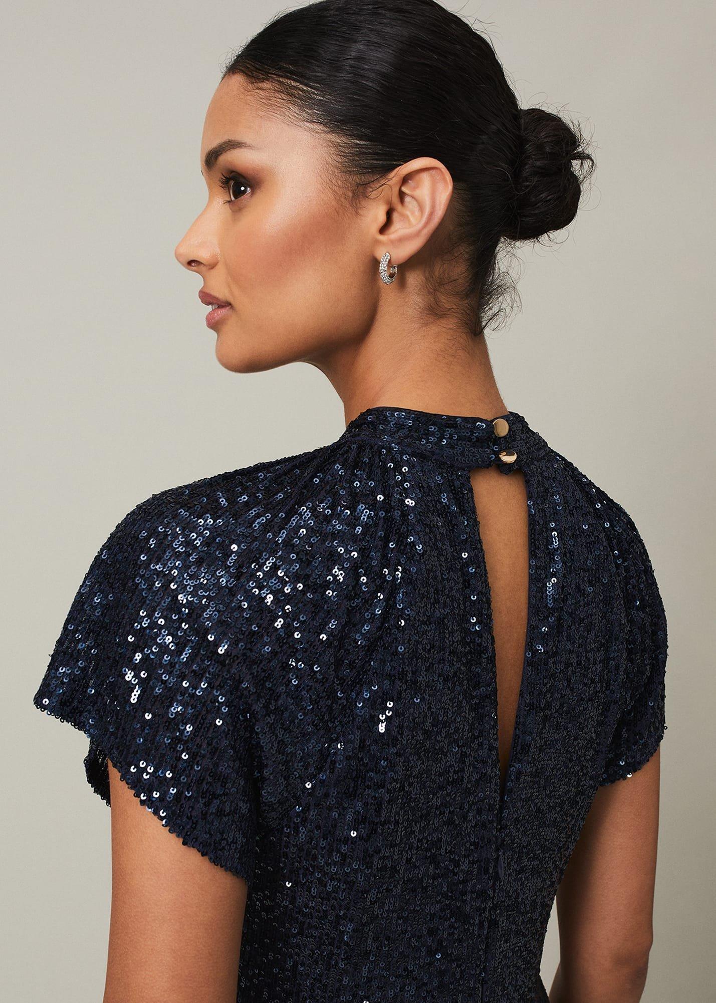 Kayla Sequin Ombre Maxi Dress