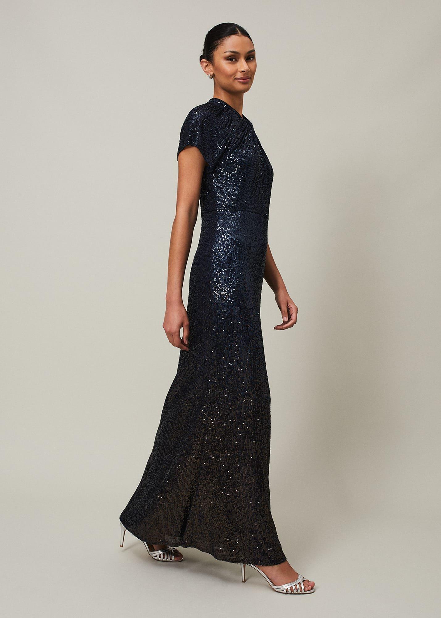 Kayla Sequin Ombre Maxi Dress