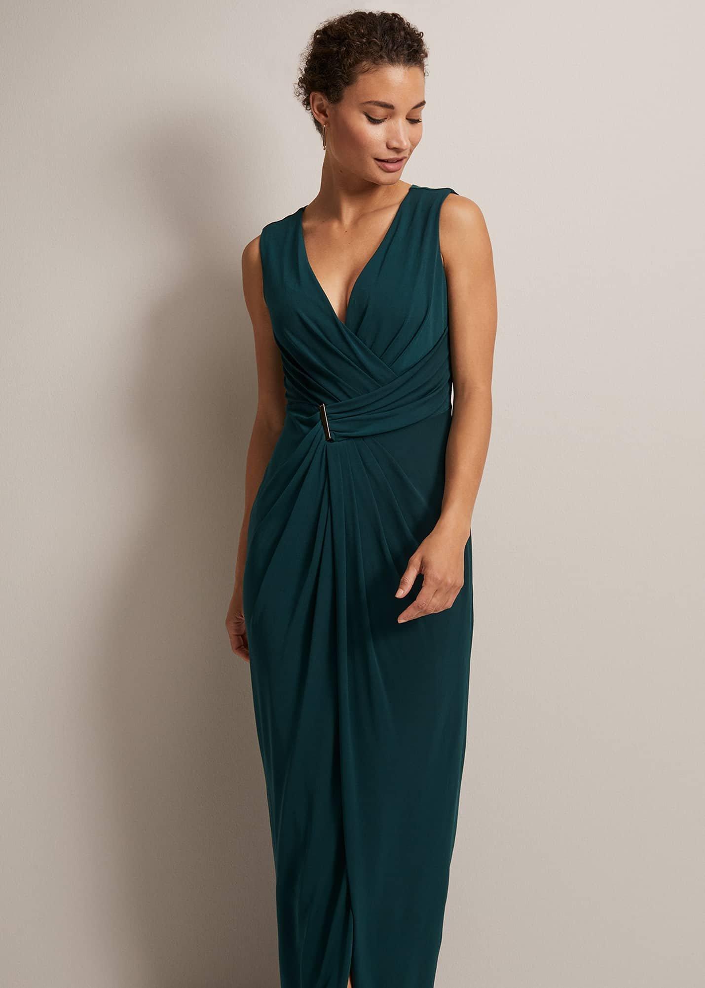 Christabel Dark Green Maxi Dress