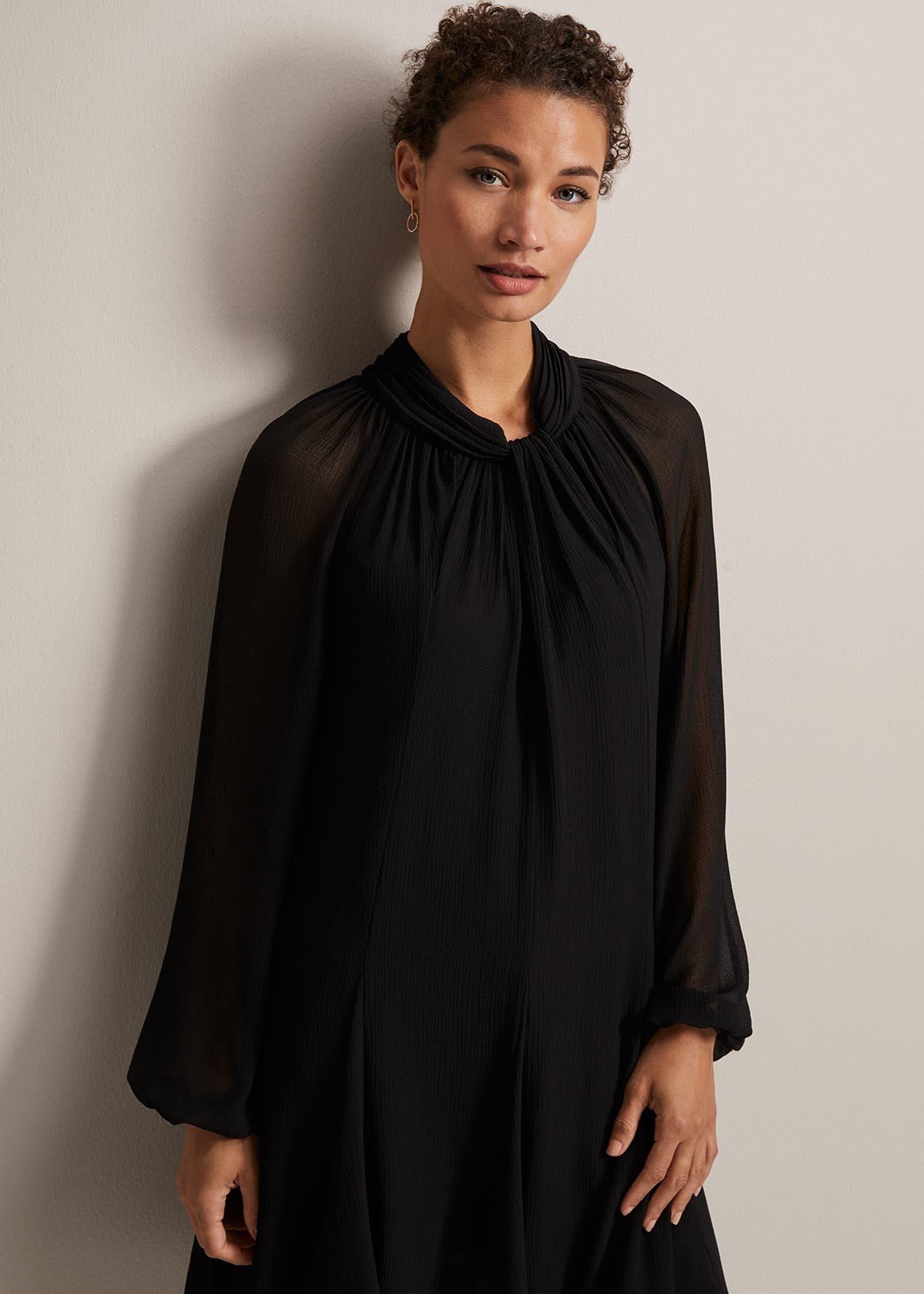 Romanna Black Swing Mini Dress