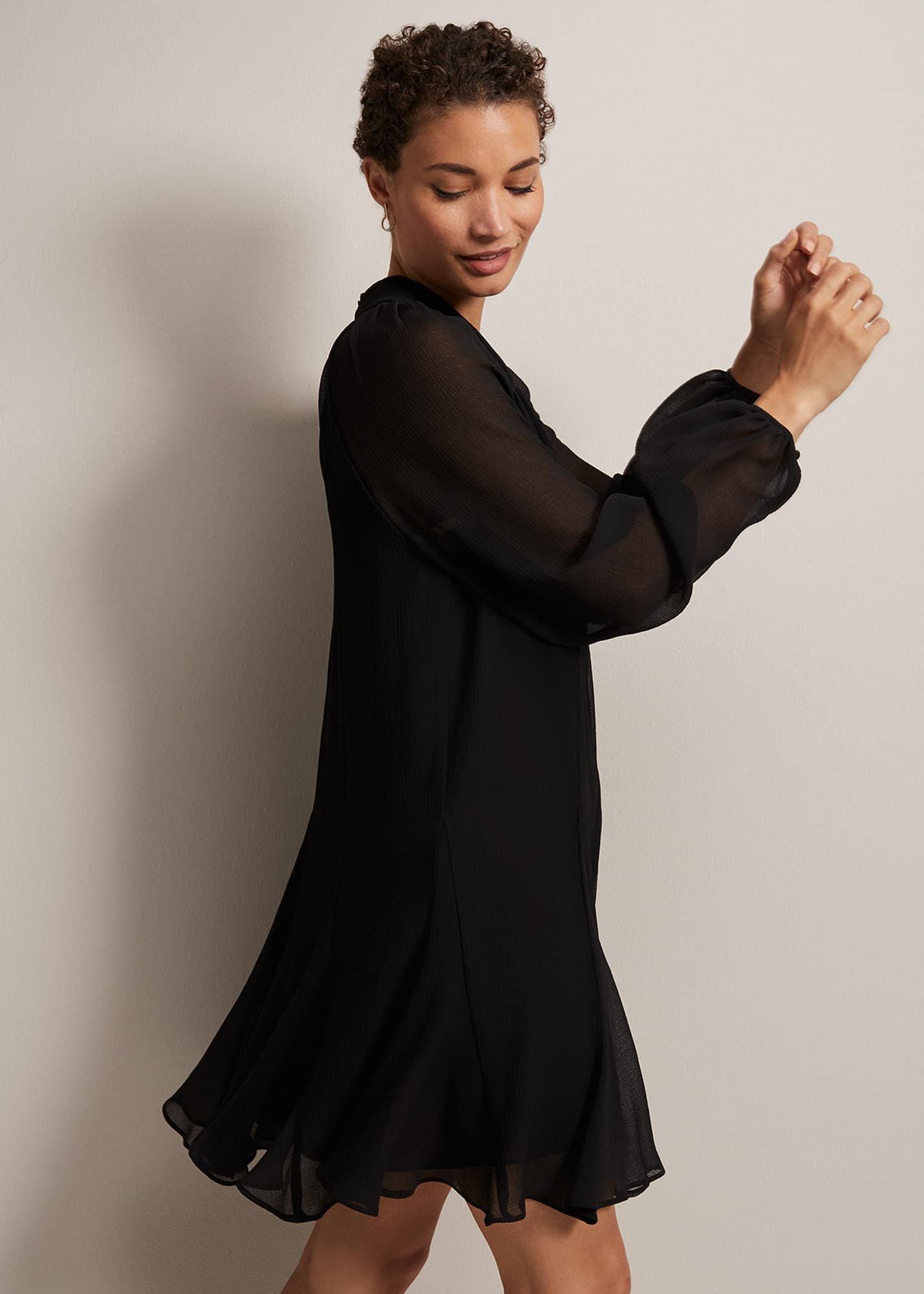 Romanna Black Swing Mini Dress
