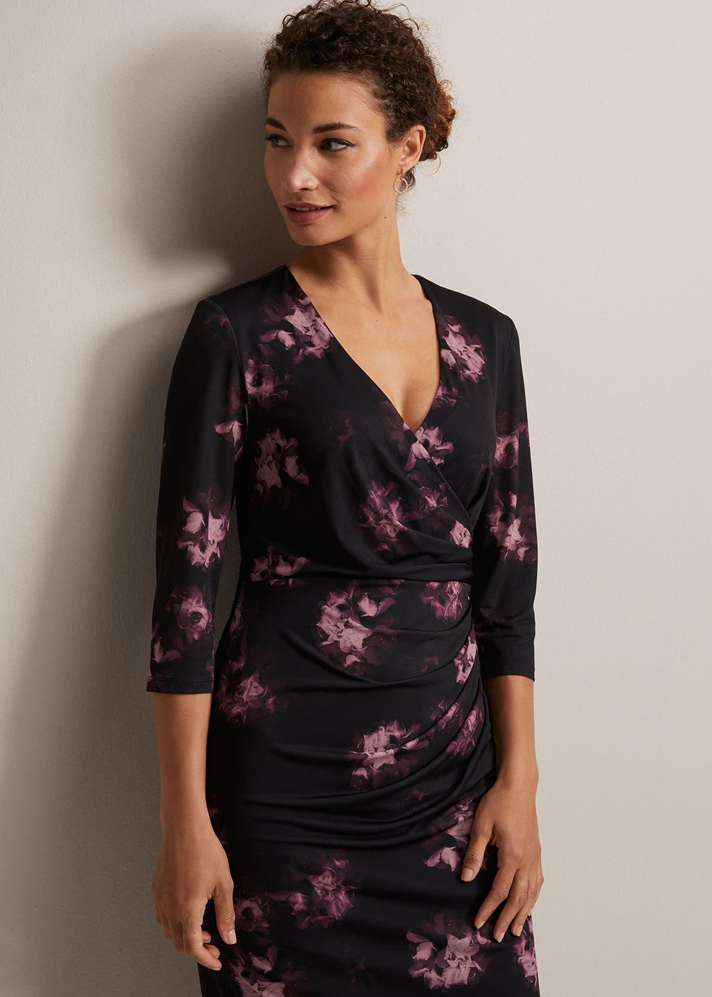 Nerina Abstract Floral Print Dress