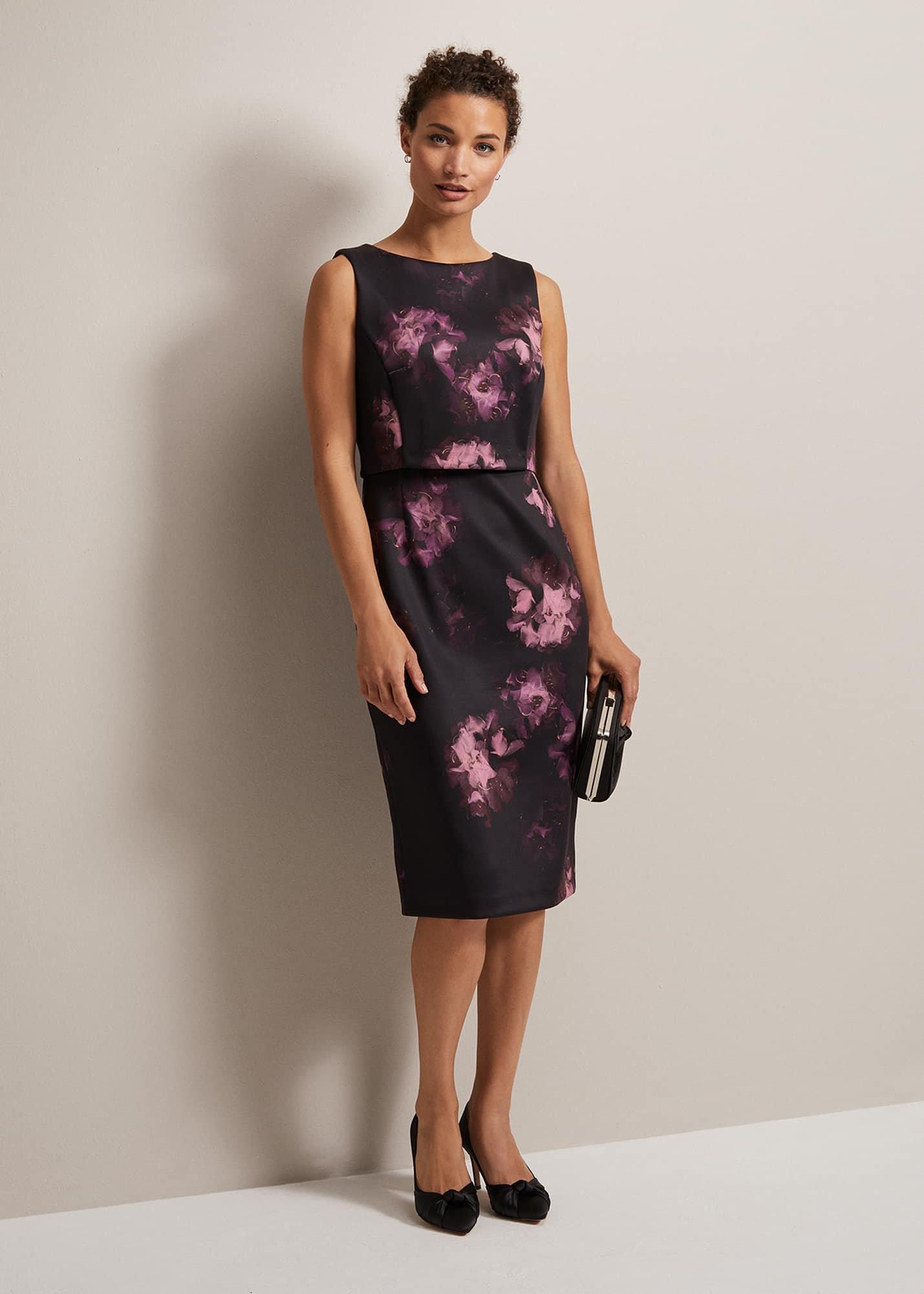 Arianne Abstract Floral Scuba Dress