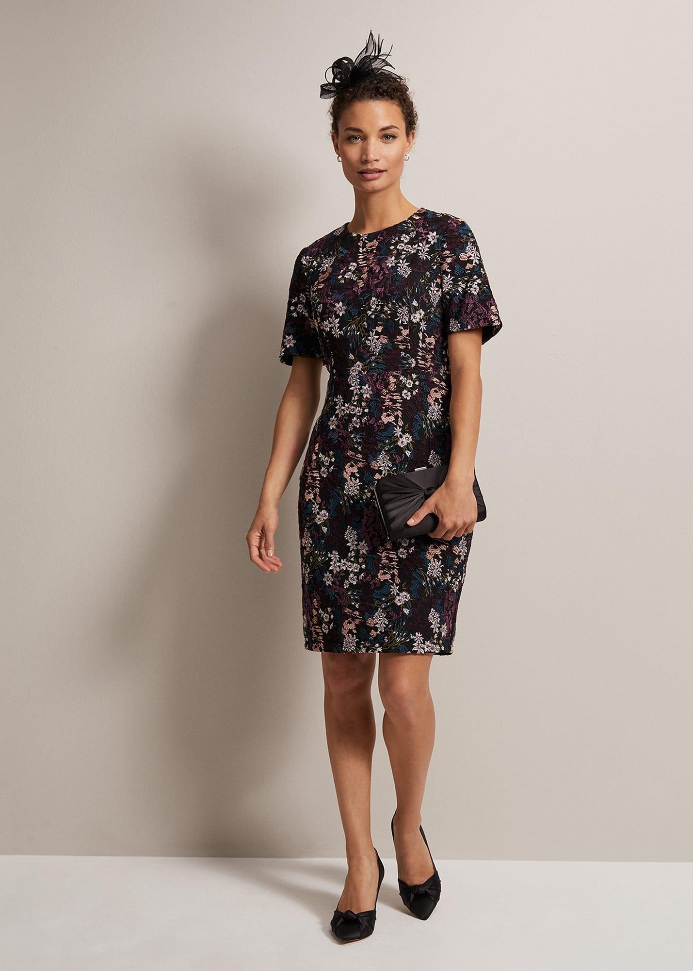 Keshia Floral Embroidered Mini Dress
