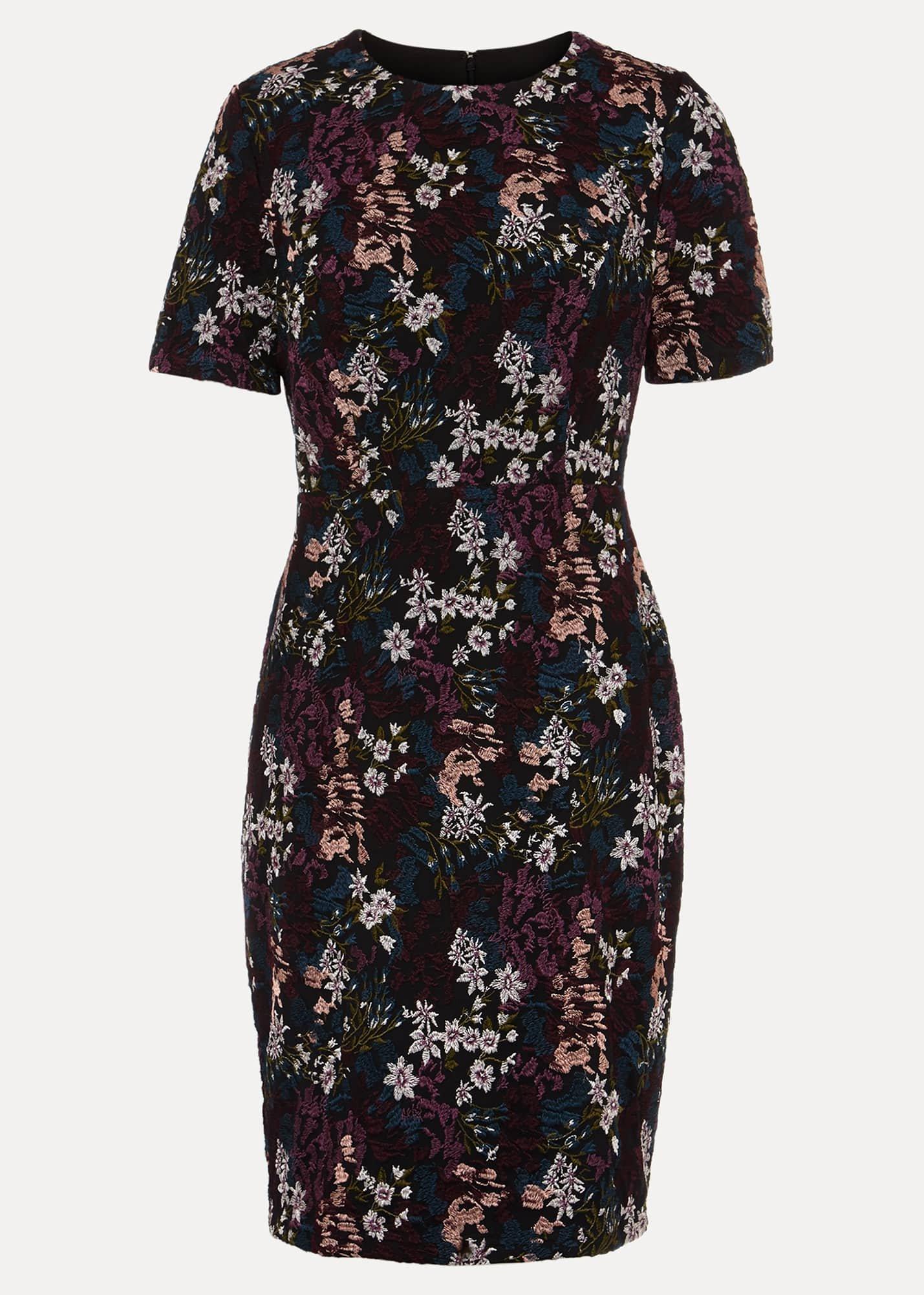 Keshia Floral Embroidered Mini Dress