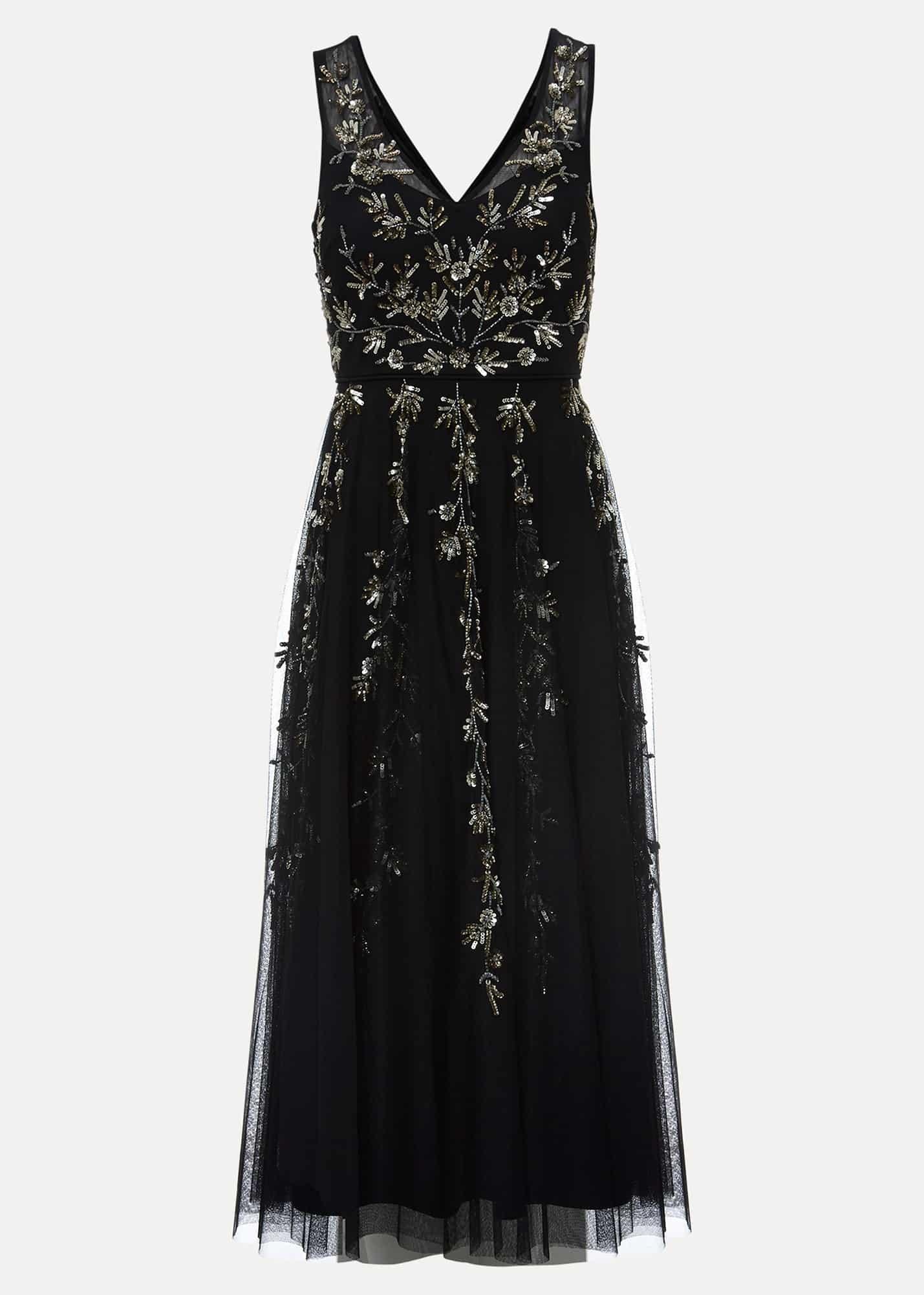 Marissa Floral Embellished Midi Dress