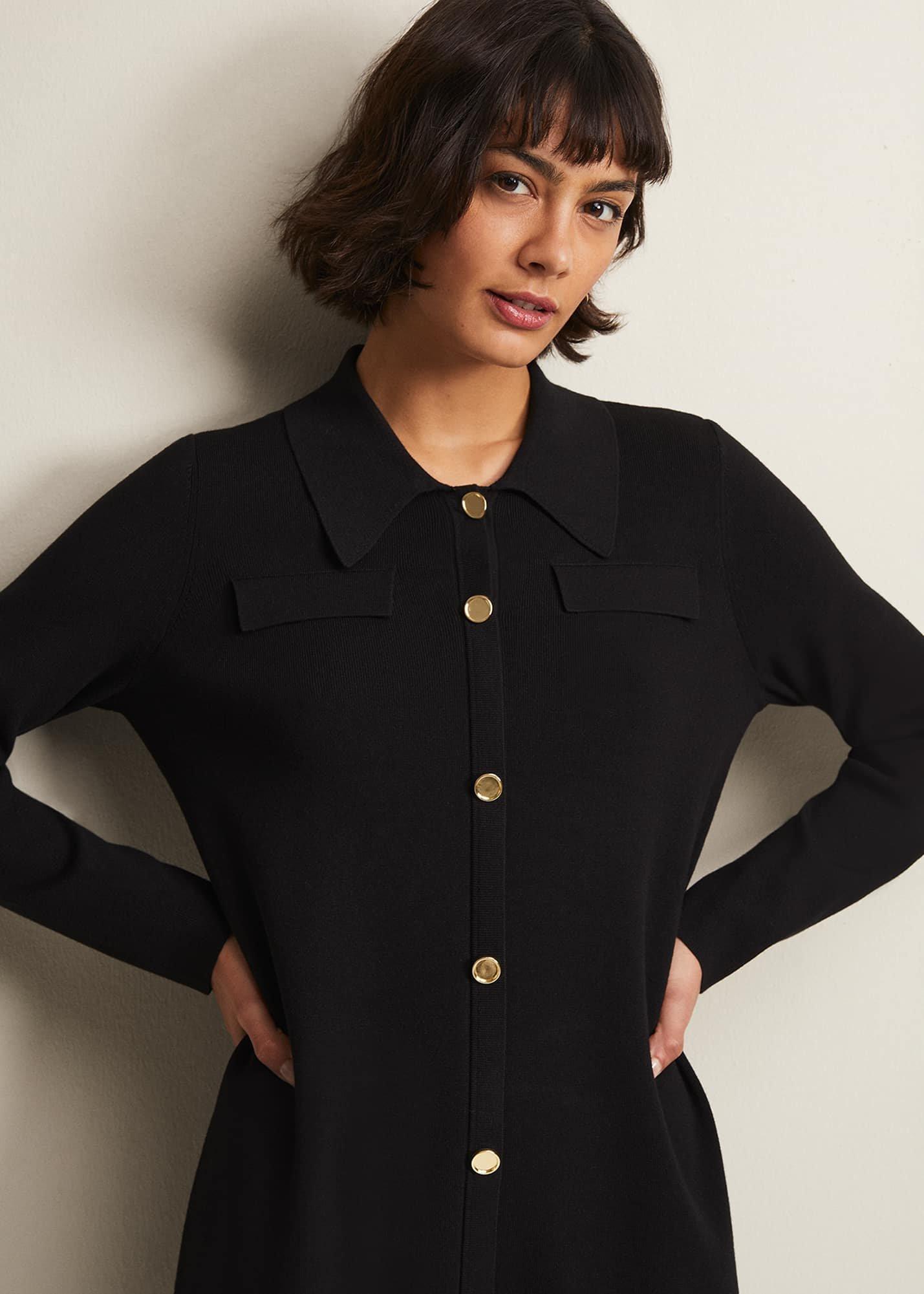 Azealia Fine Knit Tunic Mini Dress