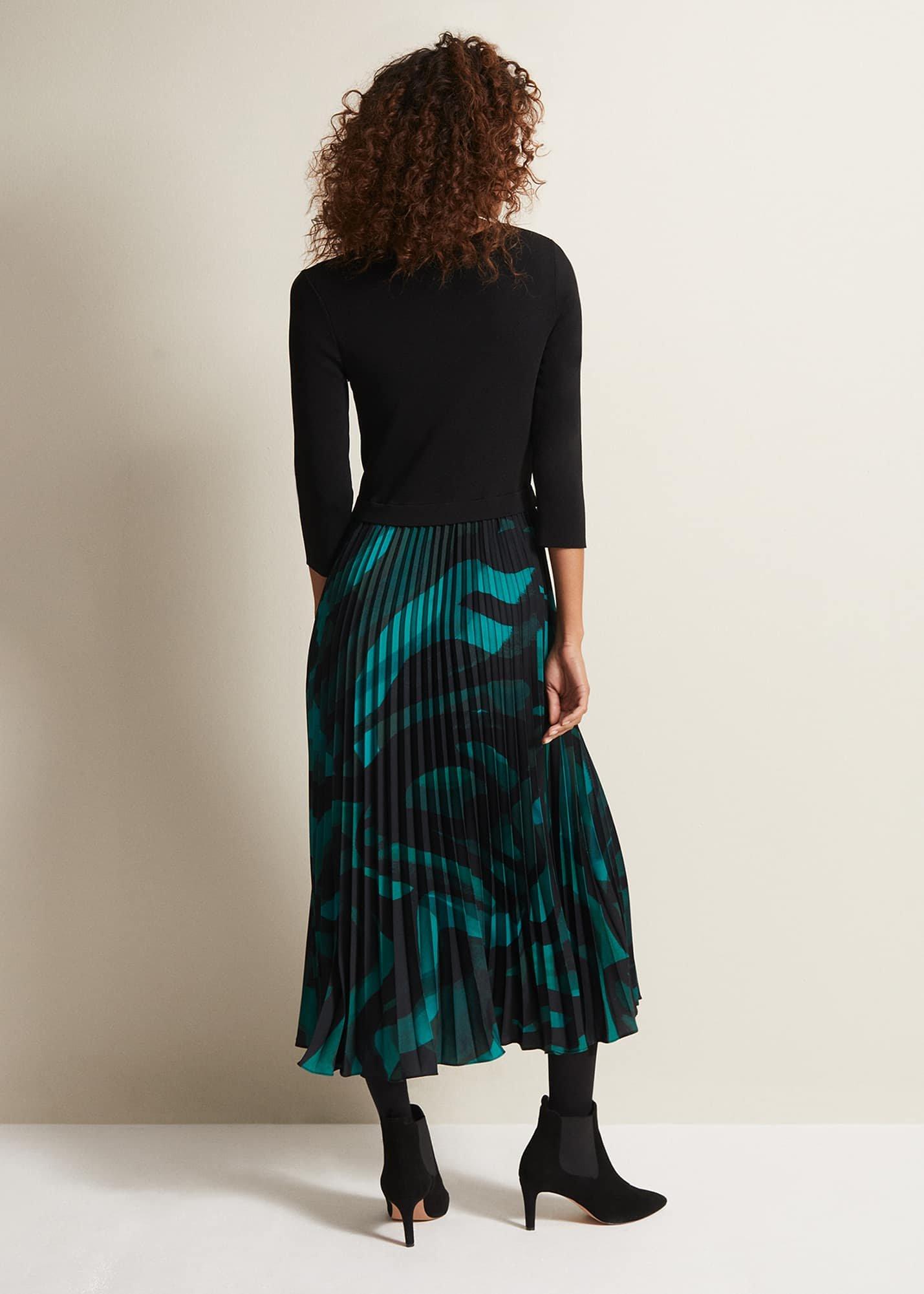 Sia Swirl Print Midi Dress
