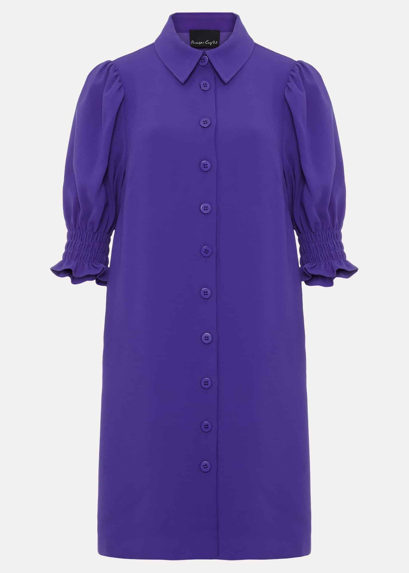 Candice Purple Button Mini Dress