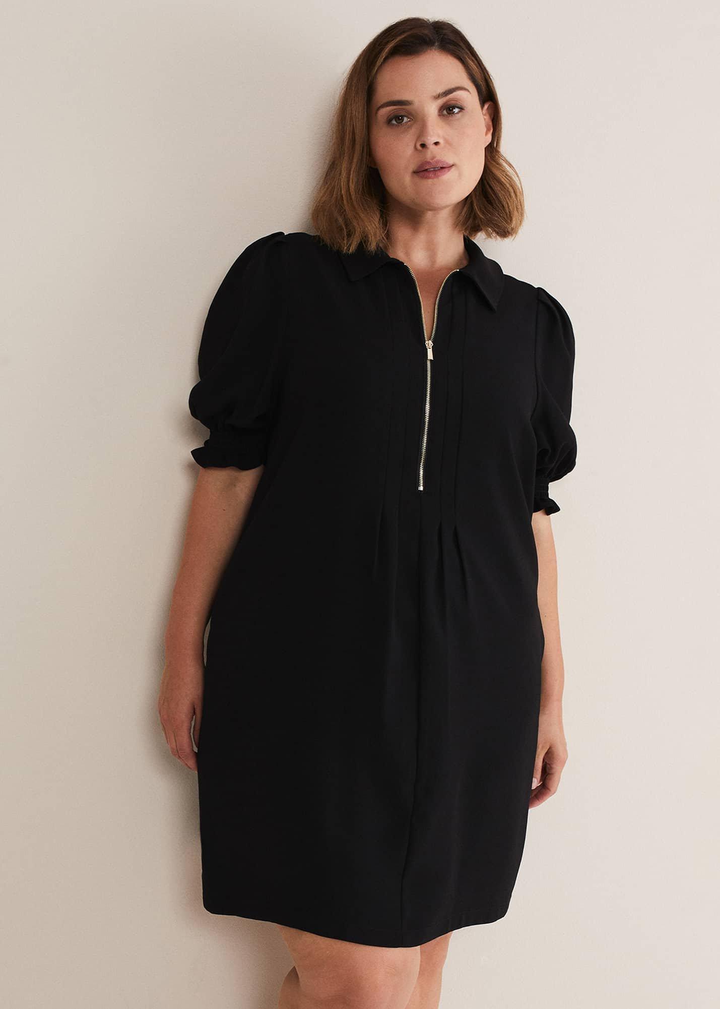 Candice Black Zip Mini Dress