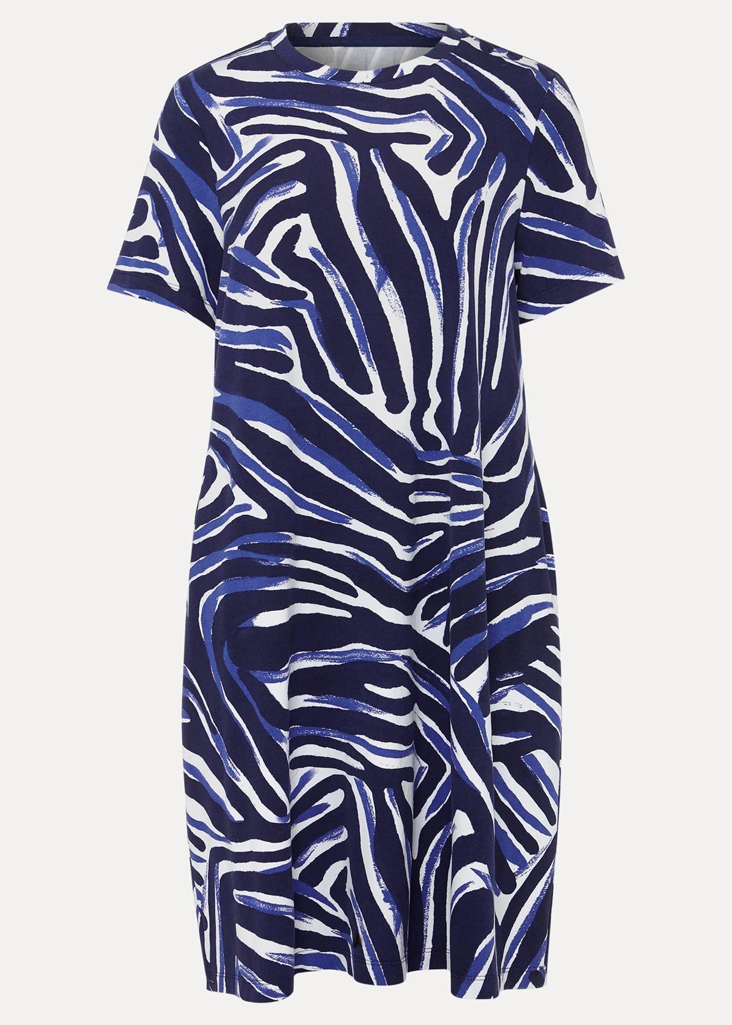 Isabelle Zebra Print Jersey Mini Dress