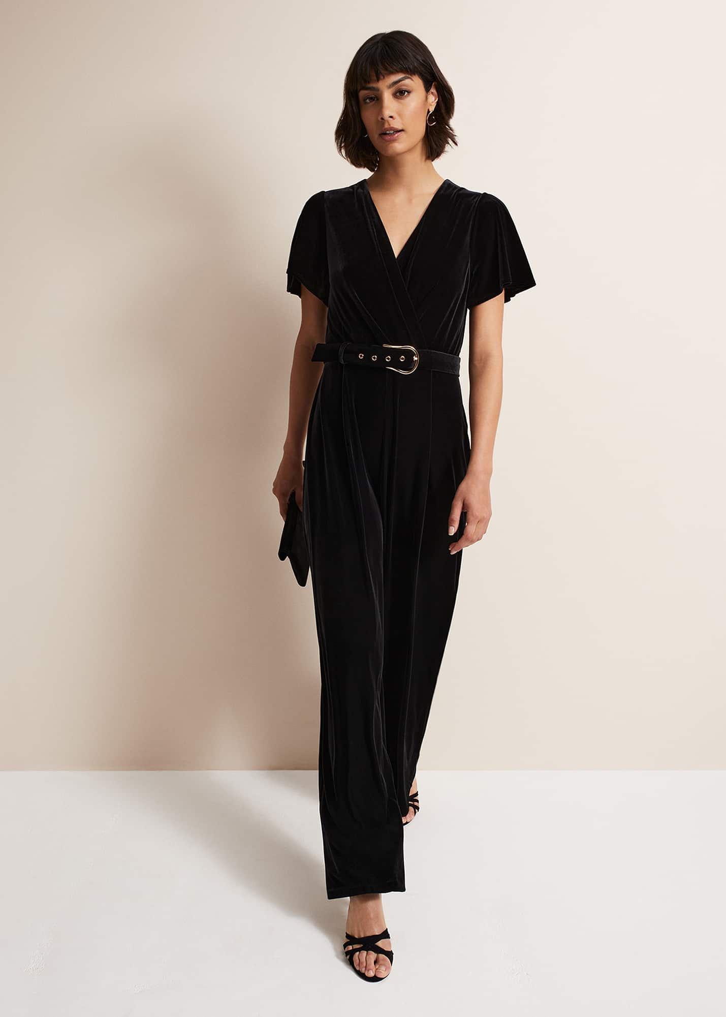 Holly Black Velvet Jumpsuit