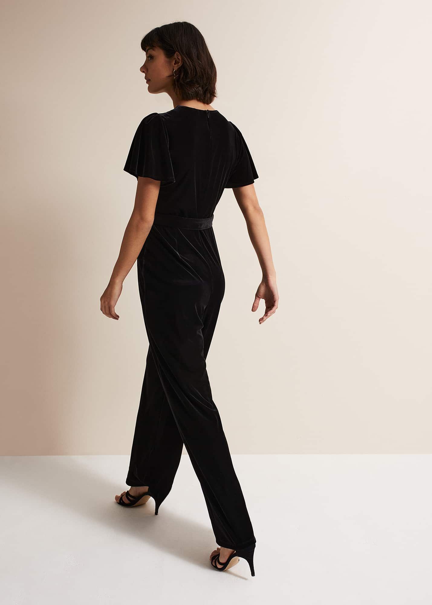 Holly Black Velvet Jumpsuit