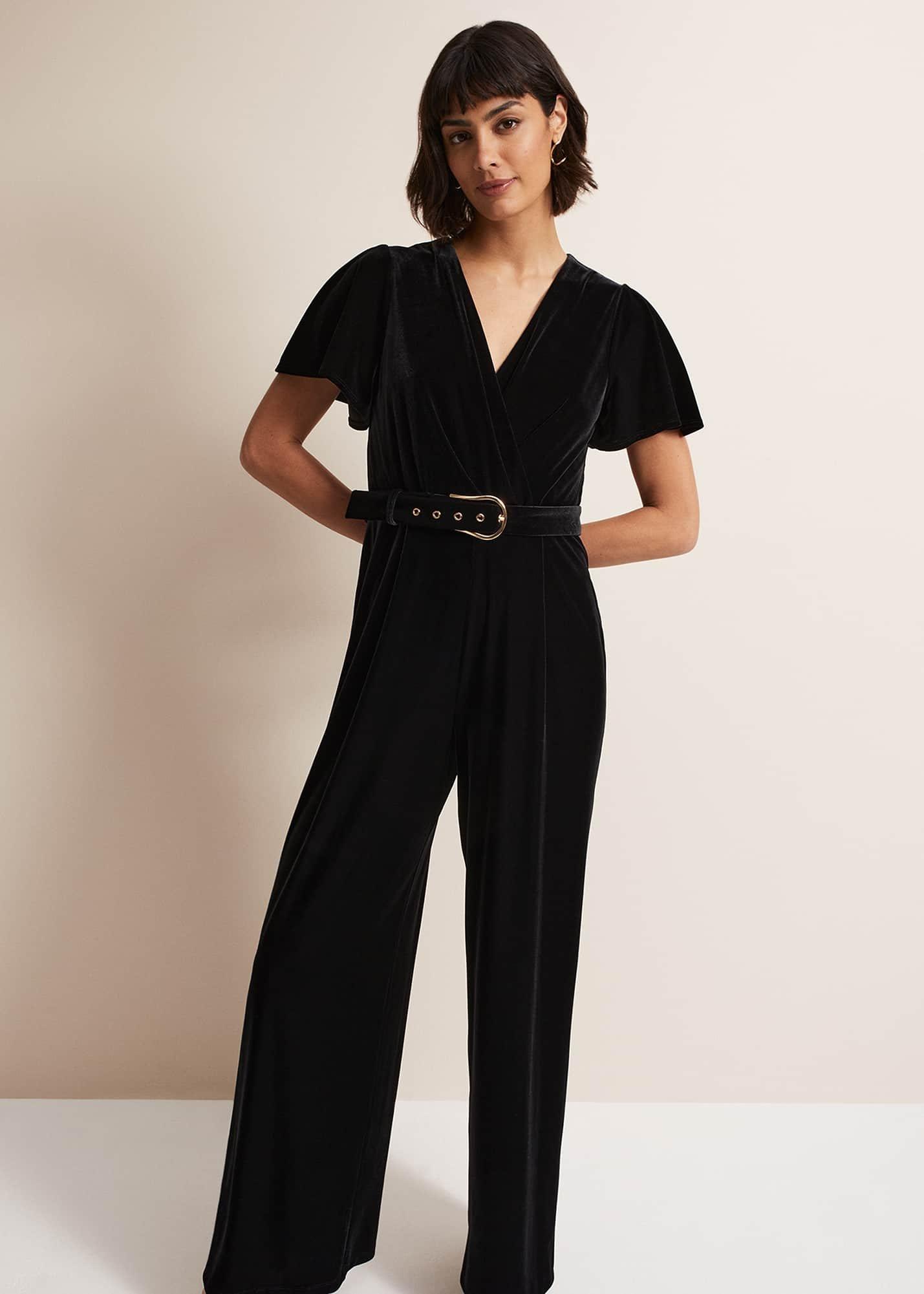 Holly Black Velvet Jumpsuit