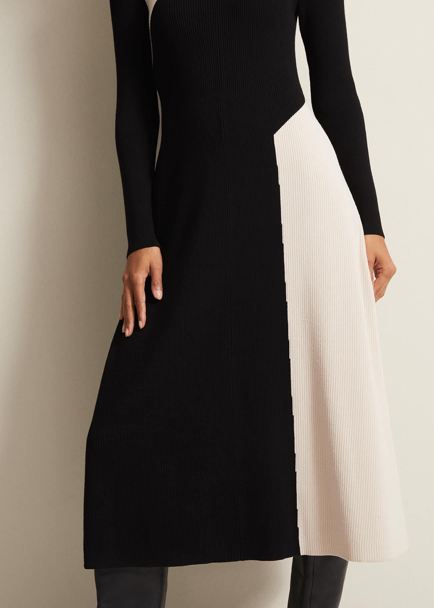 Julie Knitted Colourblock Midaxi Dress