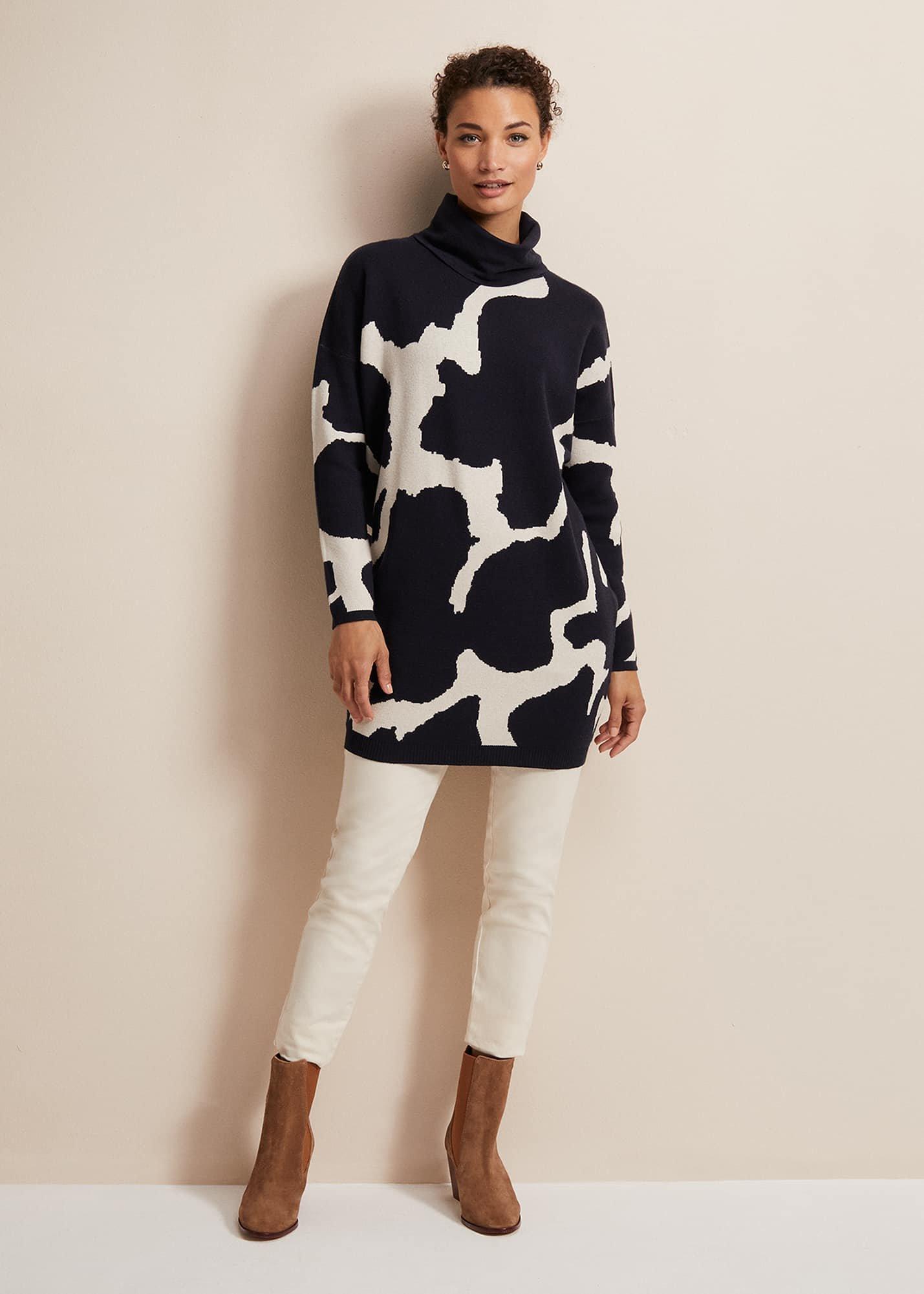 Stefani Animal Print Tunic Mini Dress