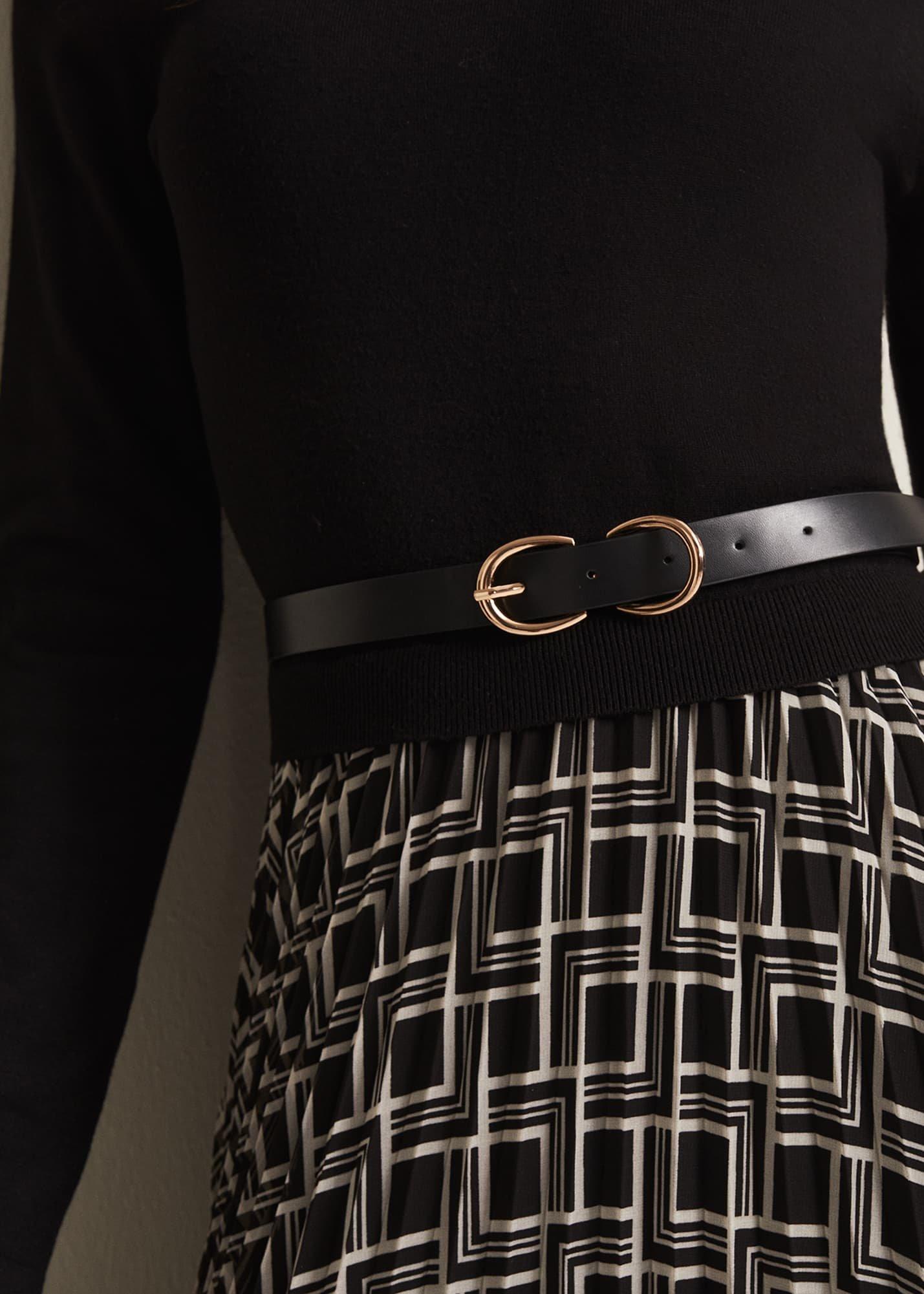 Carle Fine Knit Geometric Dress