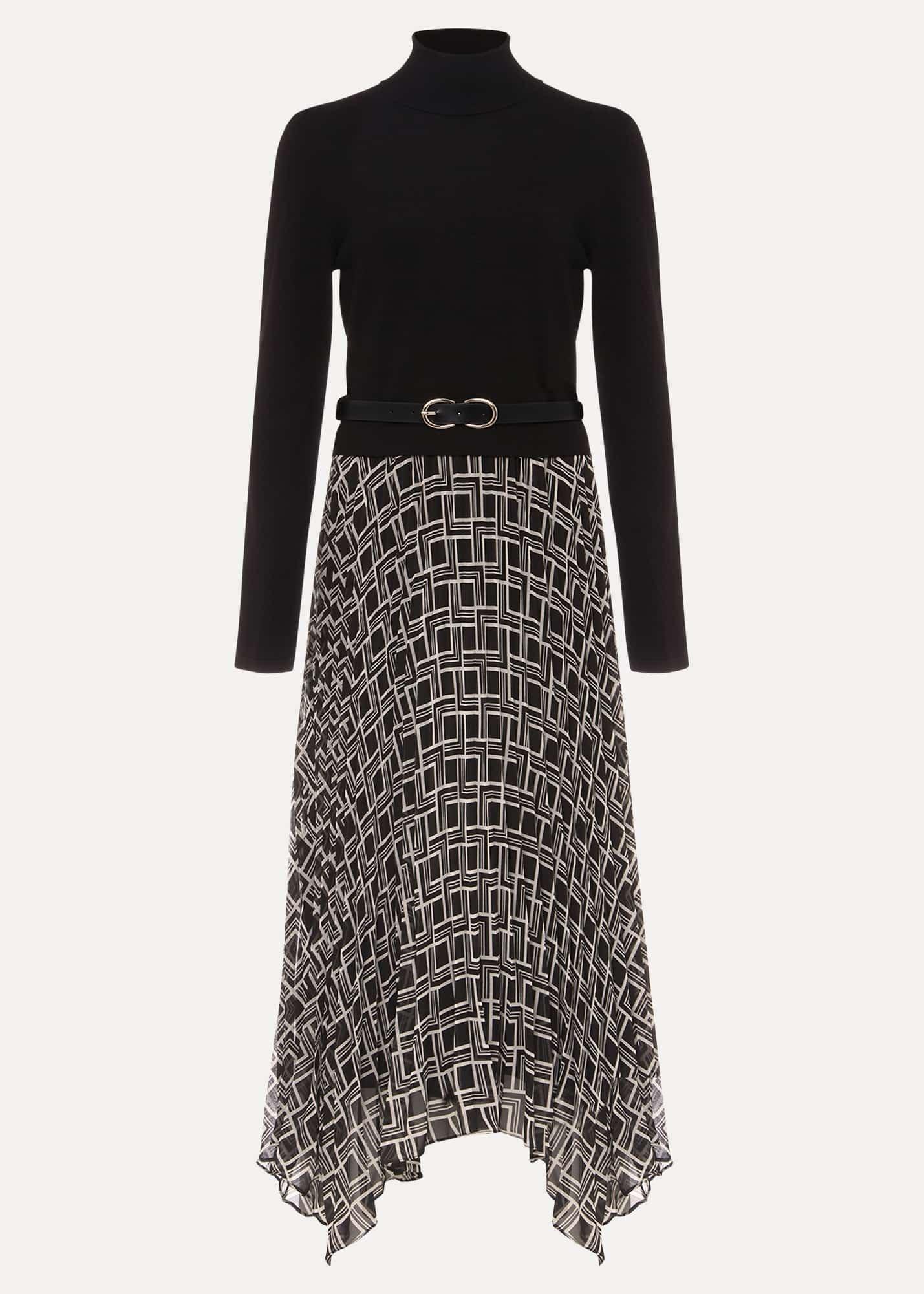 Carle Fine Knit Geometric Dress