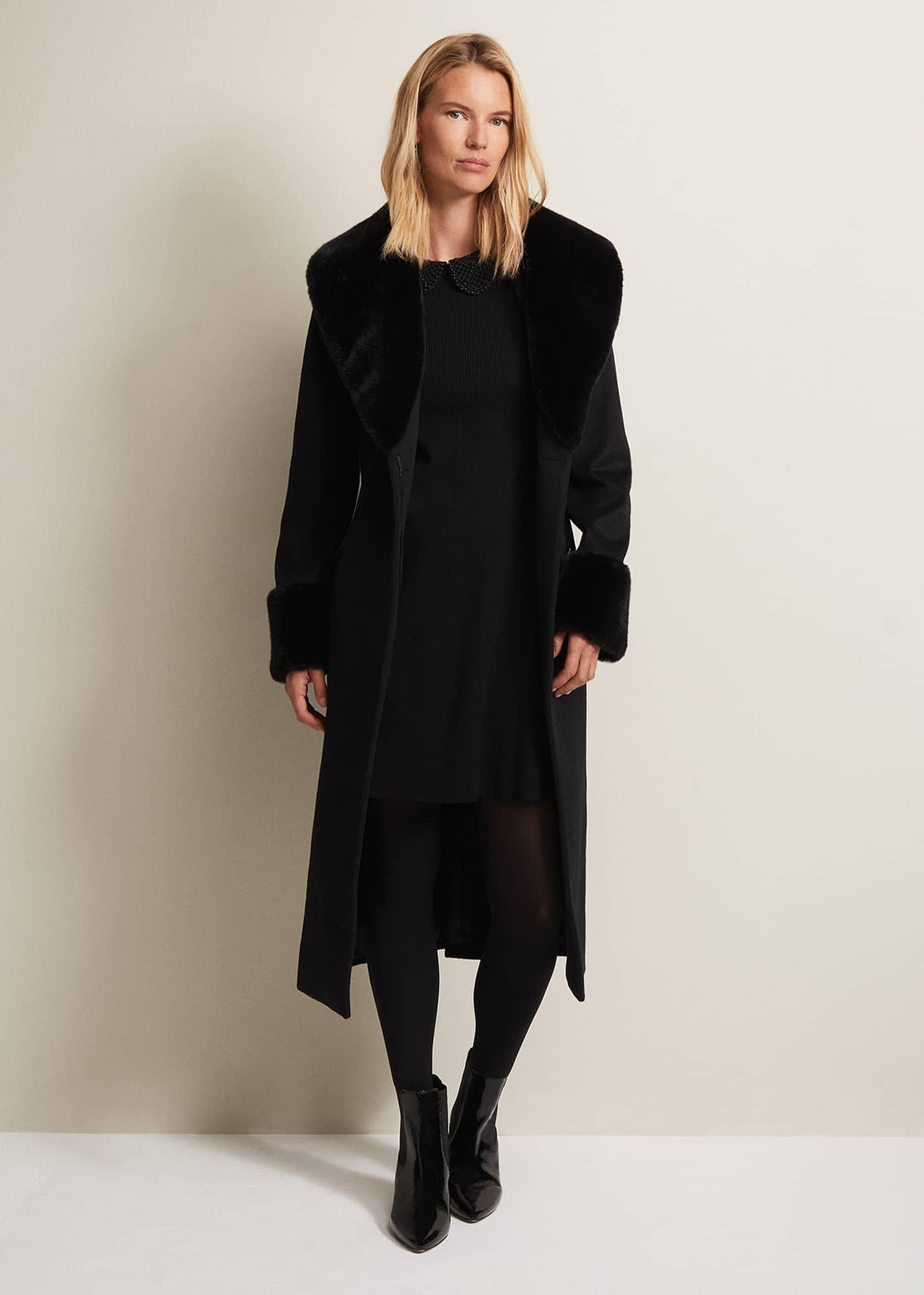 Evelyn Black Ribbed Mini Dress
