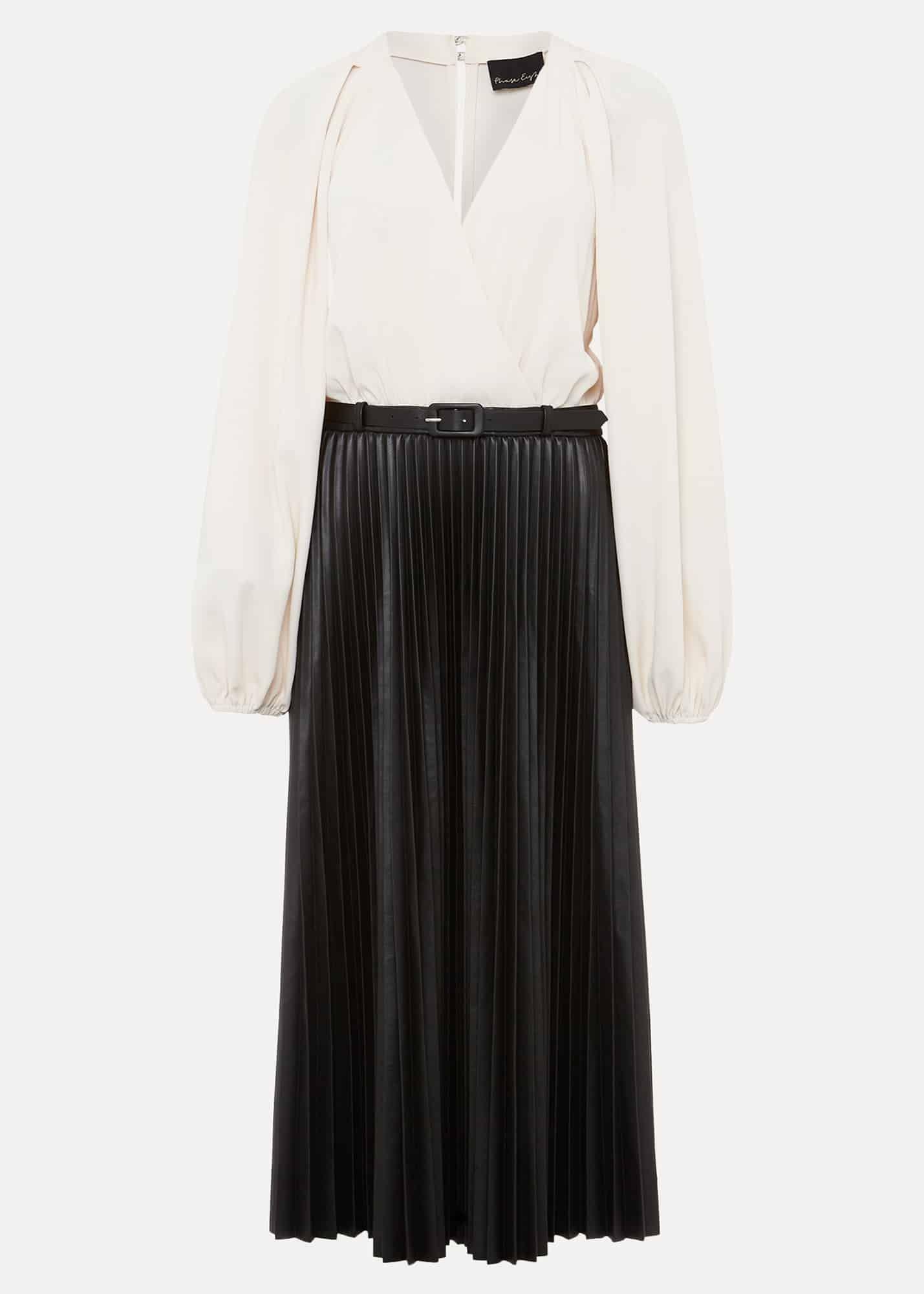 Charlotta Faux Leather Midi Dress