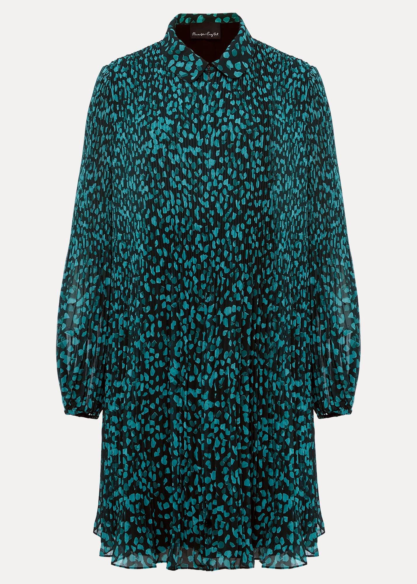 Ella Ditsy Pleated Mini Dress