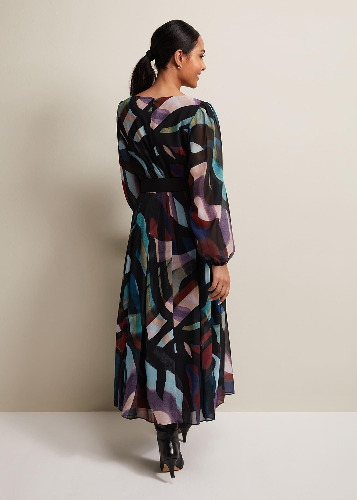 Petite Sky Printed Maxi Dress