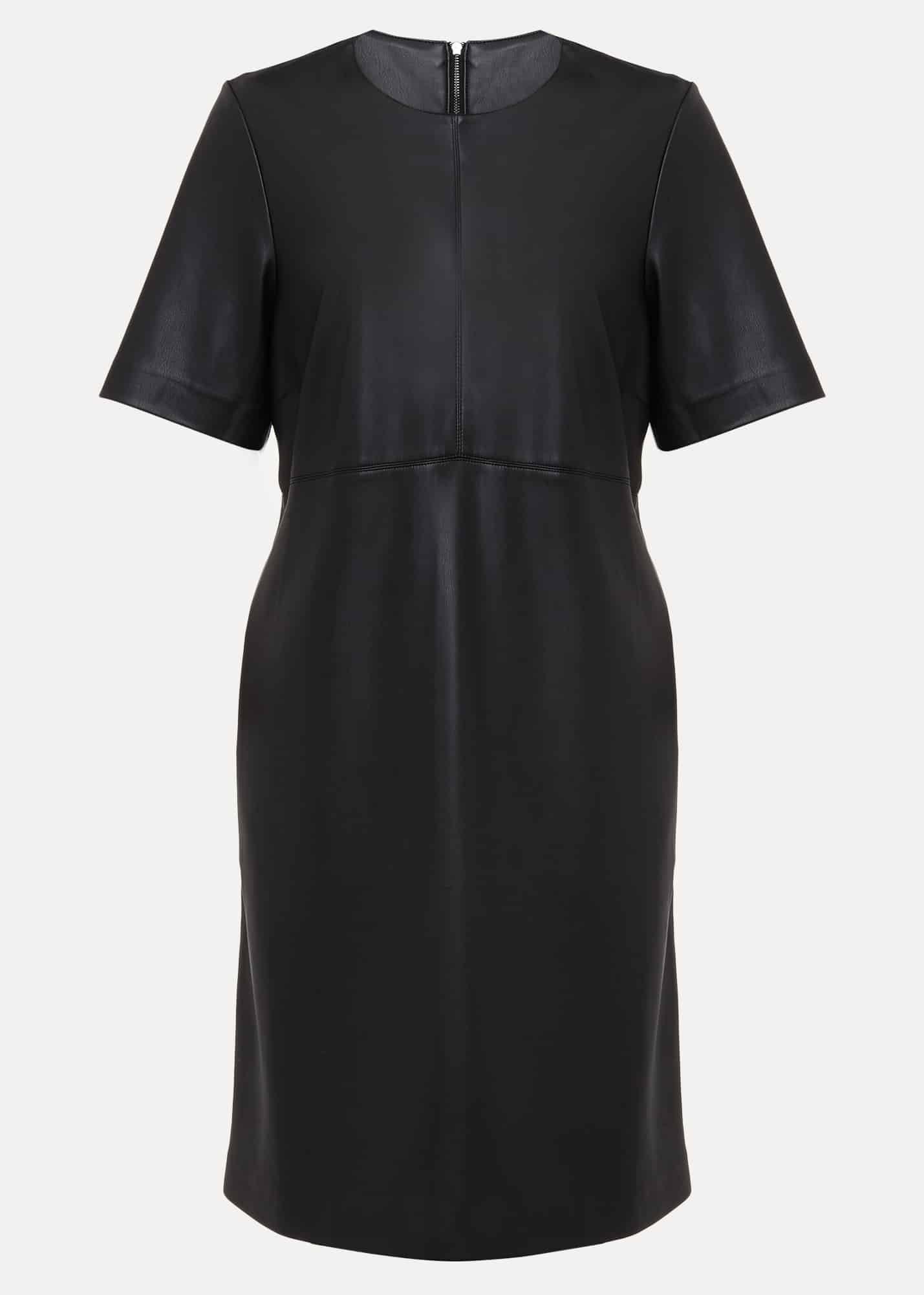Hilde Faux Leather Shift Mini Dress