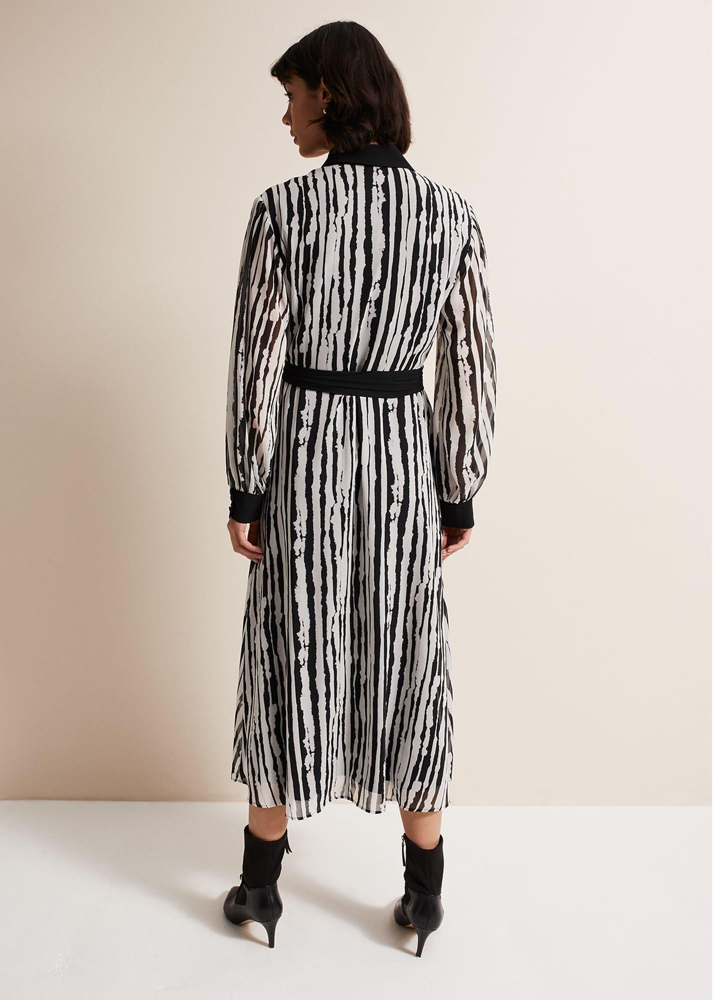 Serena Striped Midi Dress
