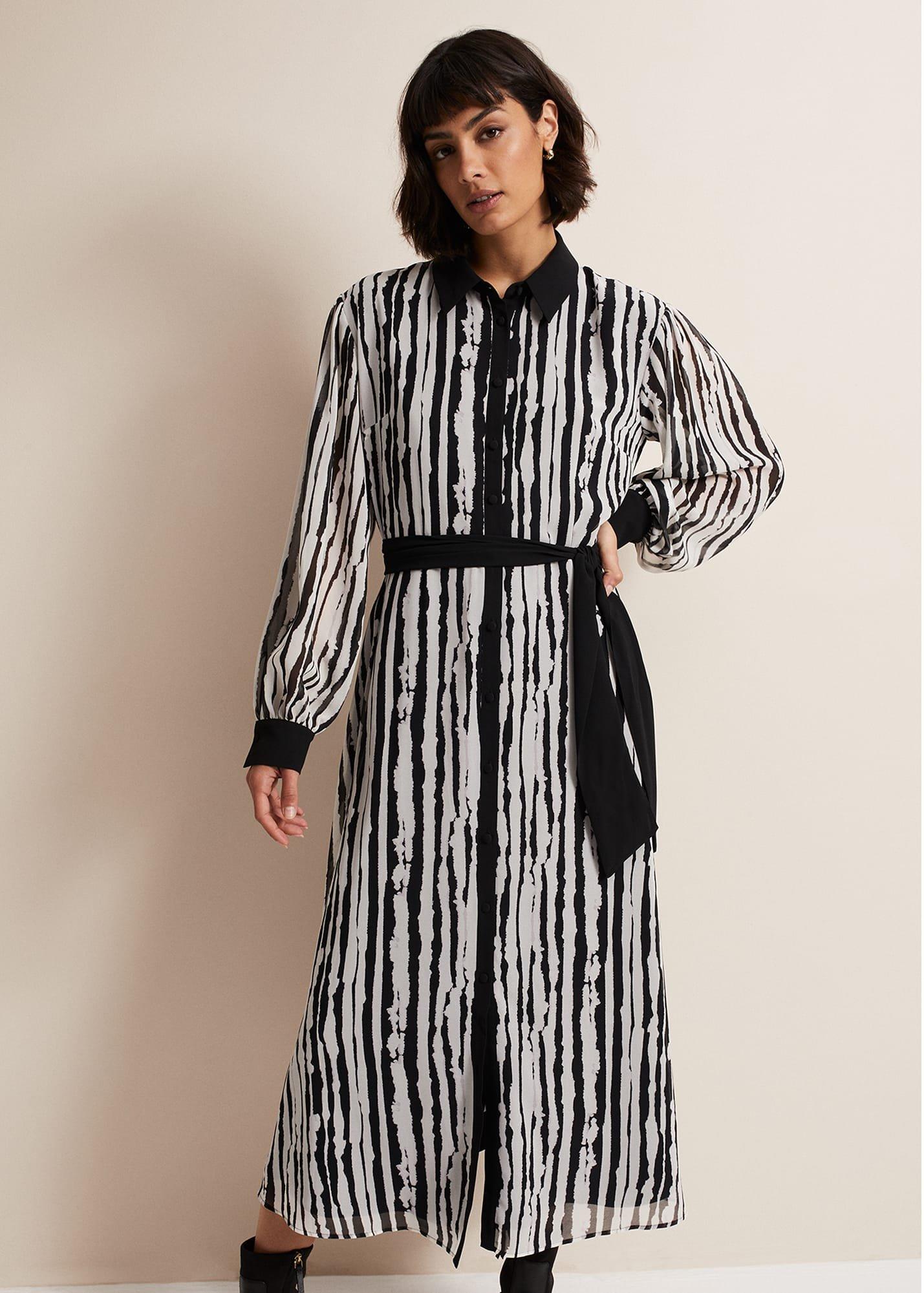 Serena Striped Midi Dress