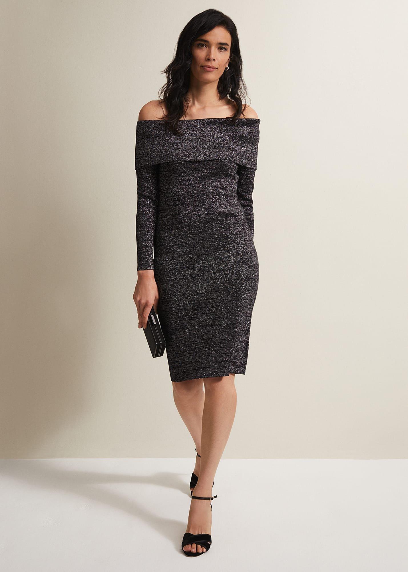 Heidi Knitted Bardot Dress