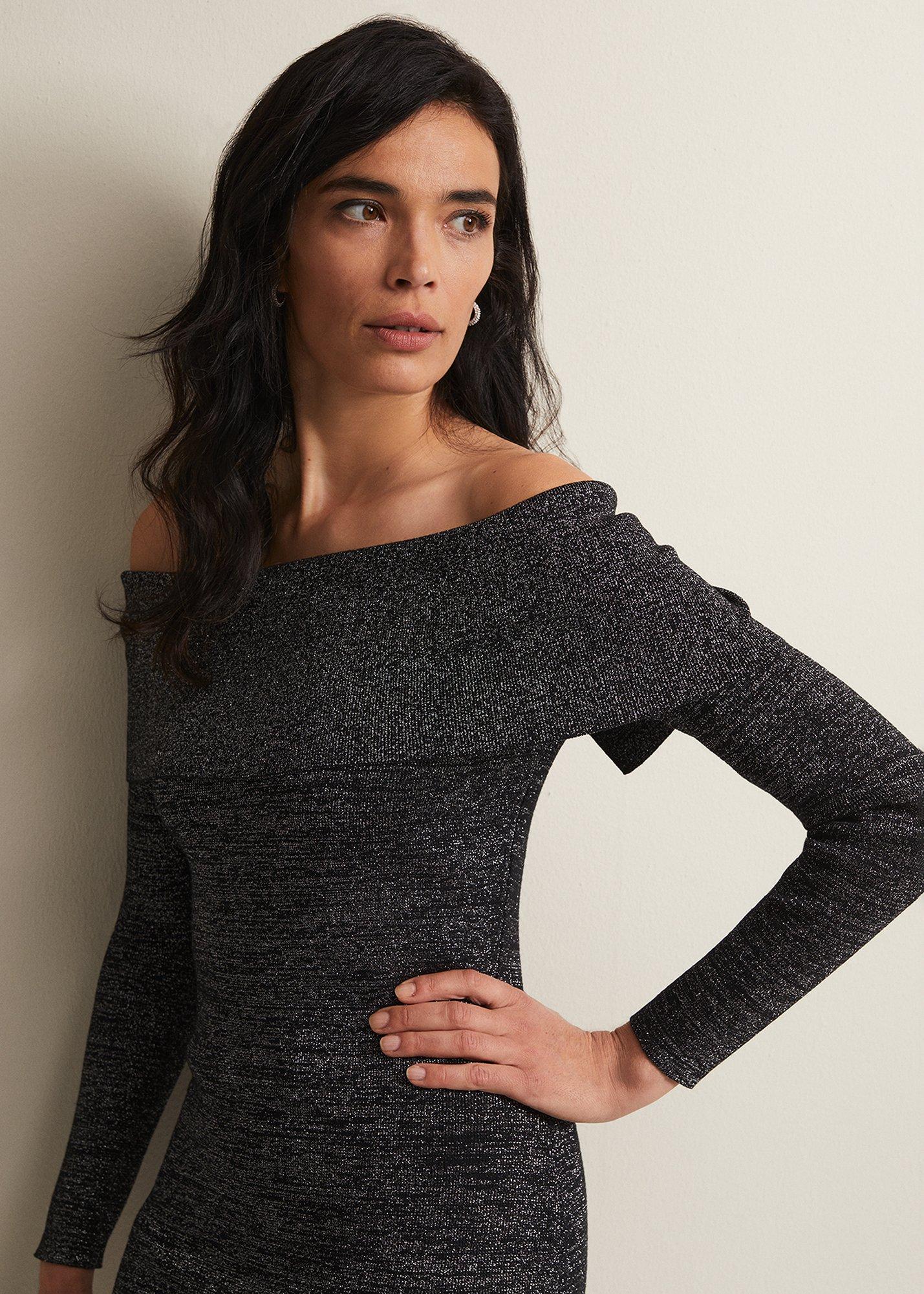 heidi-bardot-lurex-knit-dress