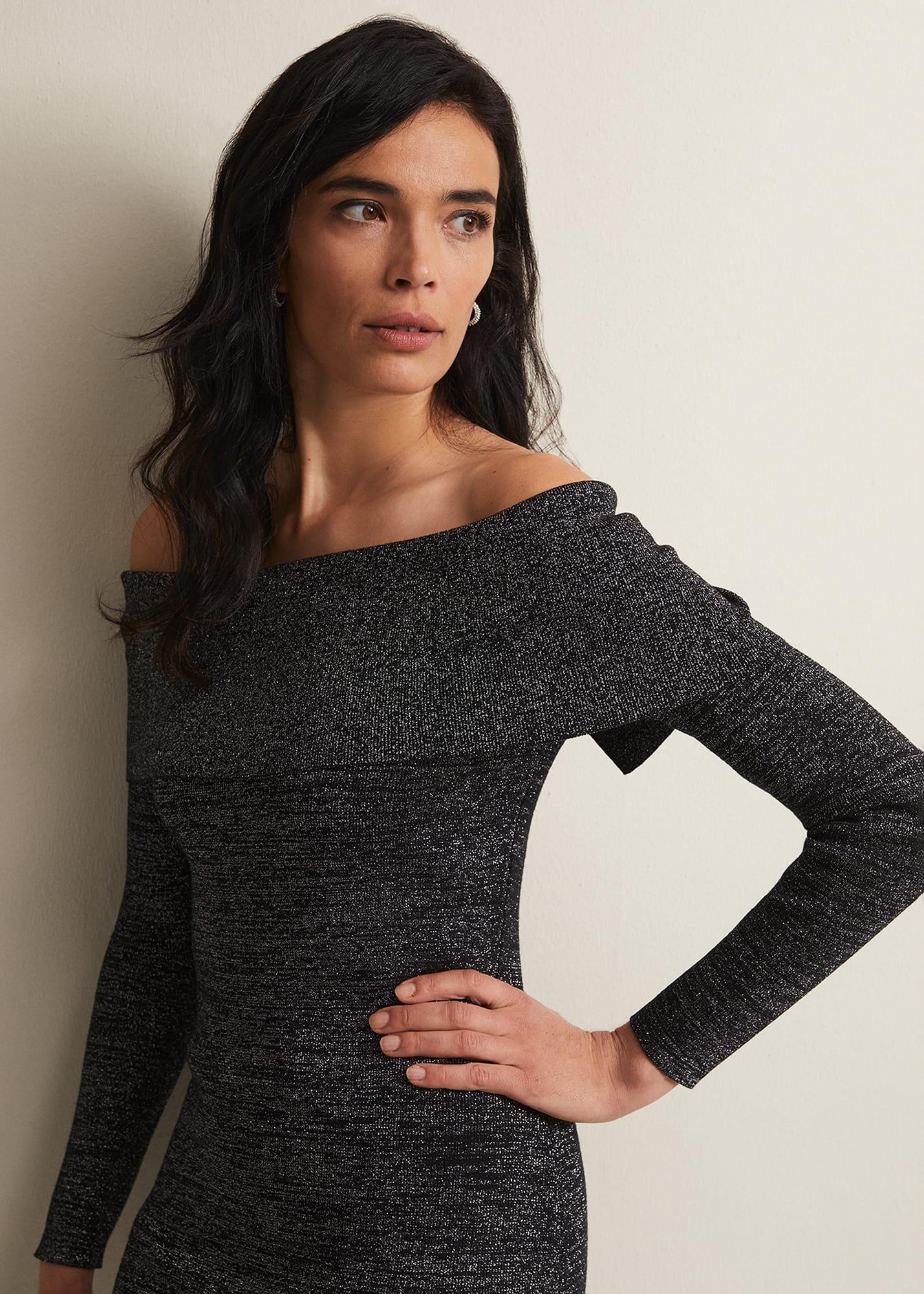 Heidi Knitted Bardot Dress
