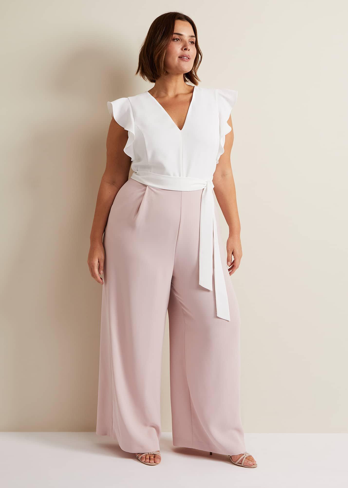 Kallie V Neck Frill Jumpsuit