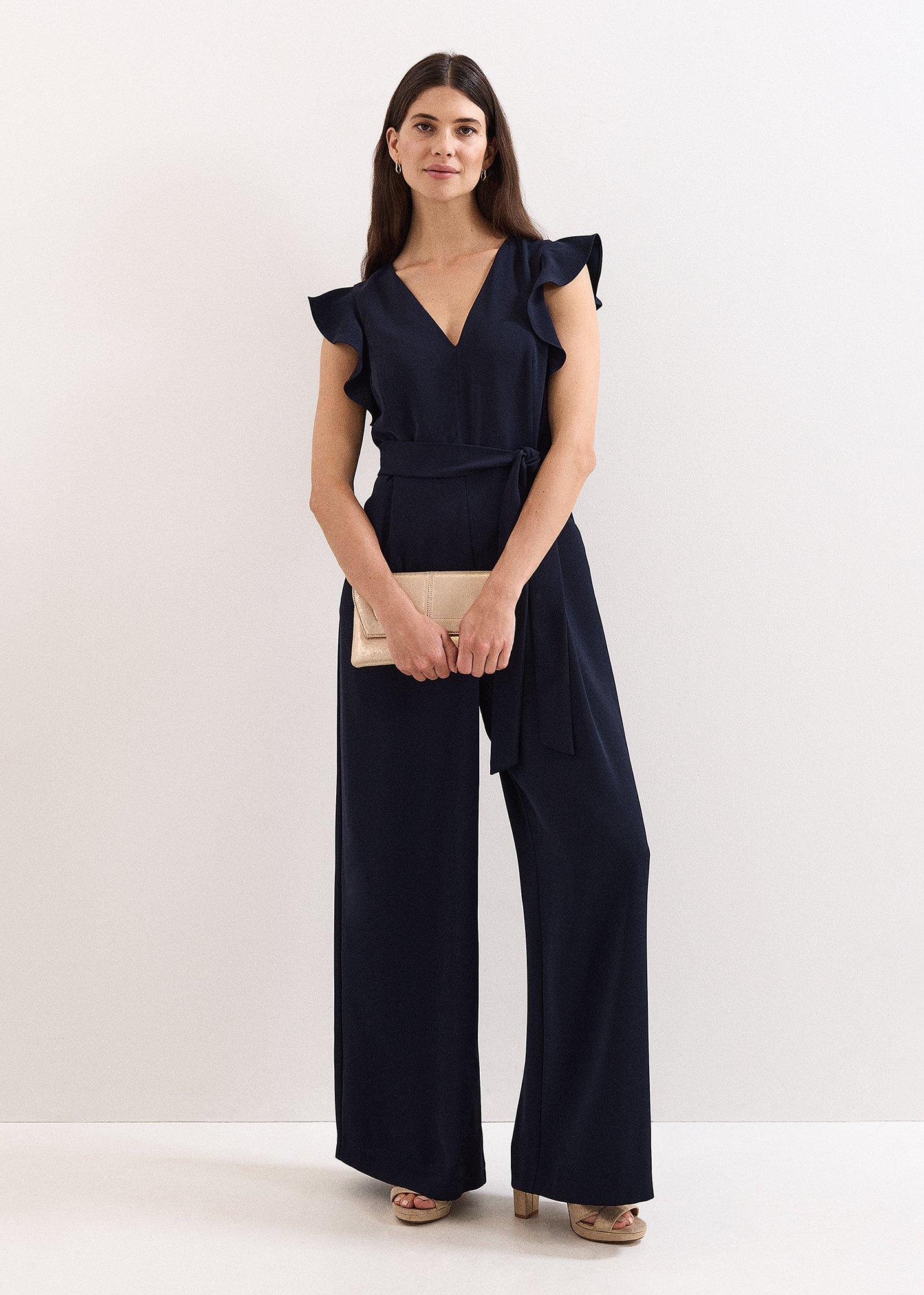 Kallie V Neck Frill Jumpsuit