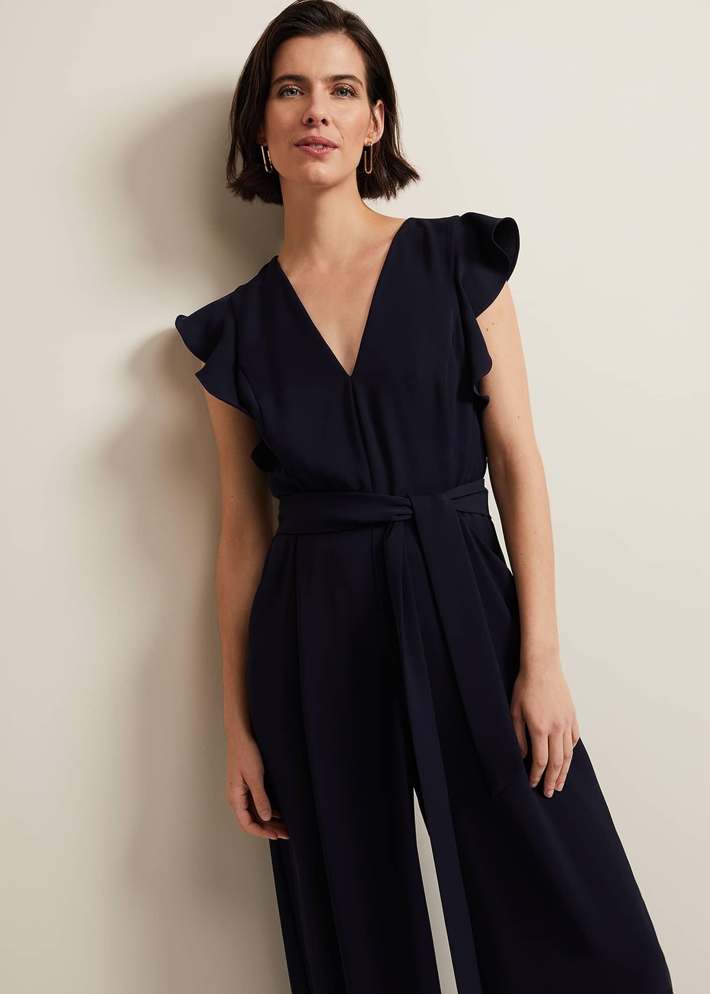 Kallie V Neck Frill Jumpsuit
