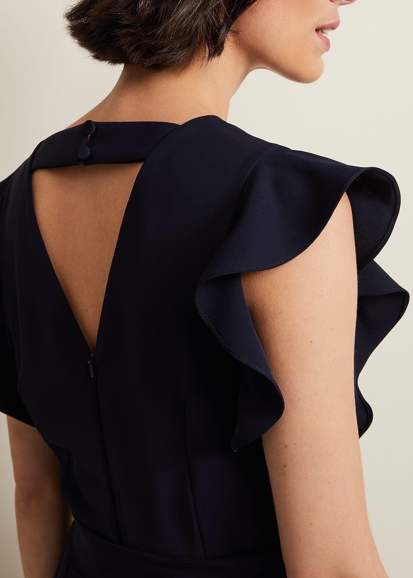 Kallie V Neck Frill Jumpsuit