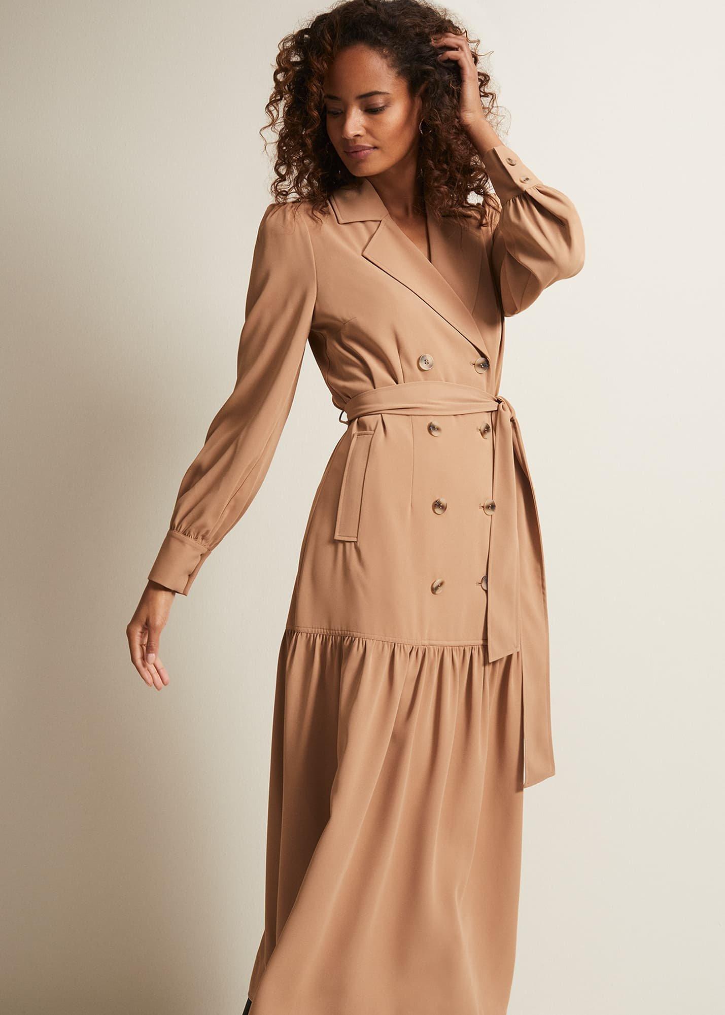 Morgan Trench Midi Dress
