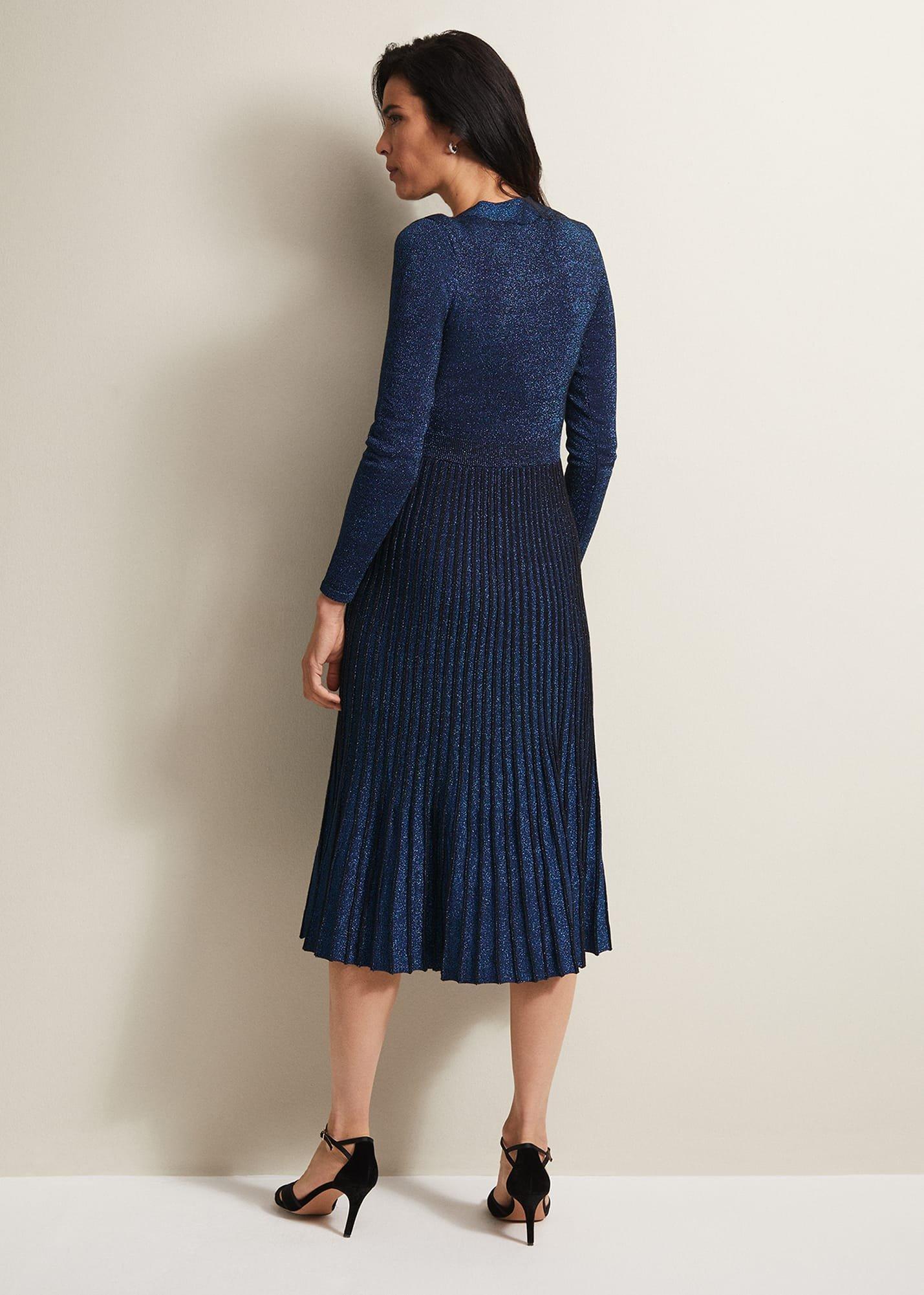Jessamin Shimmer Knitted Midi Dress