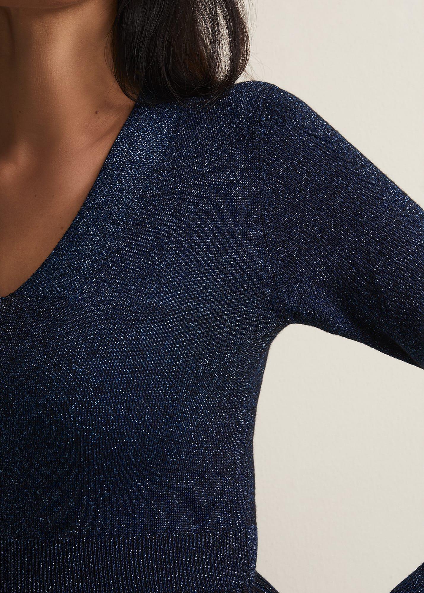 Jessamin Shimmer Knitted Midi Dress