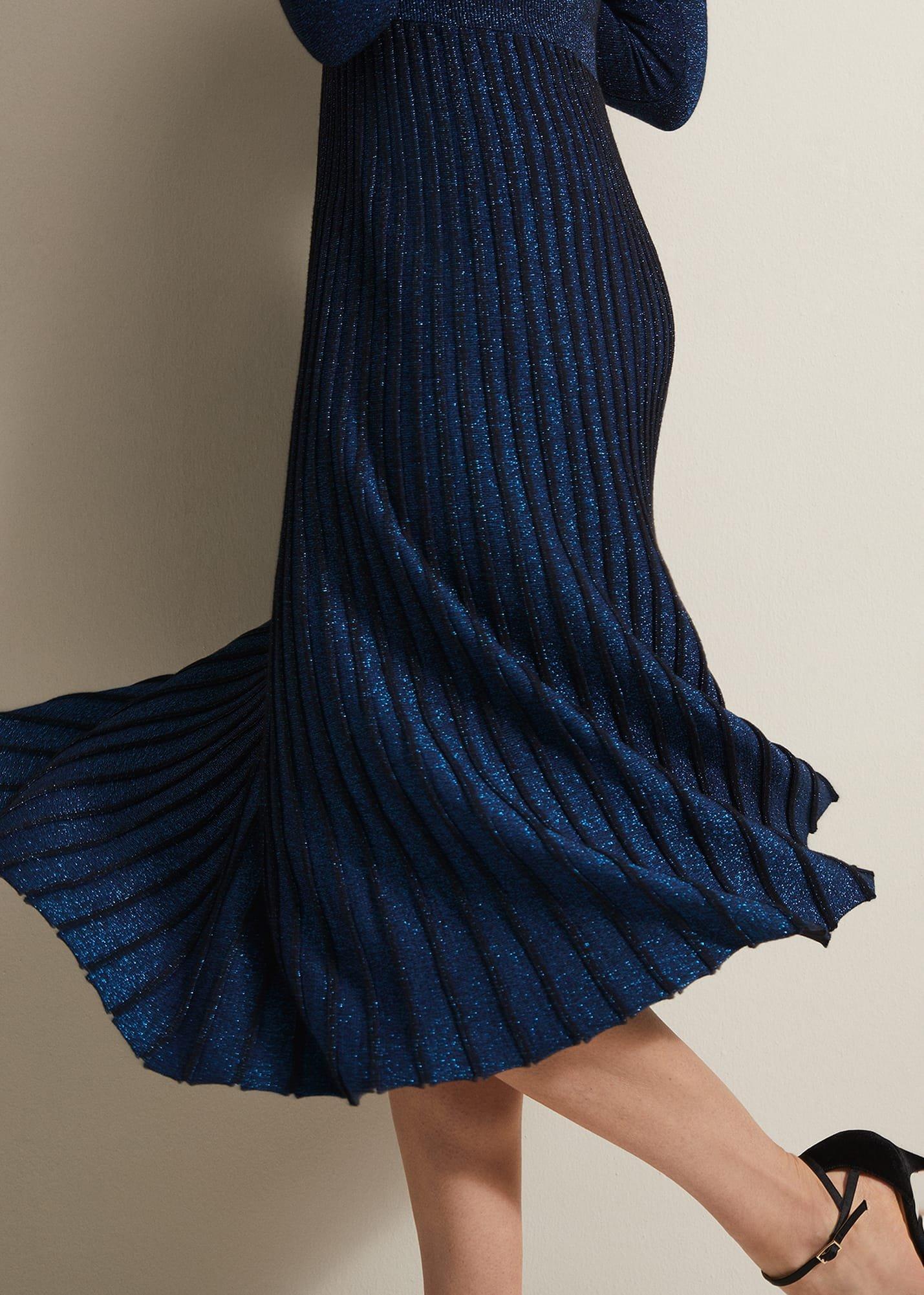 Jessamin Shimmer Knitted Midi Dress