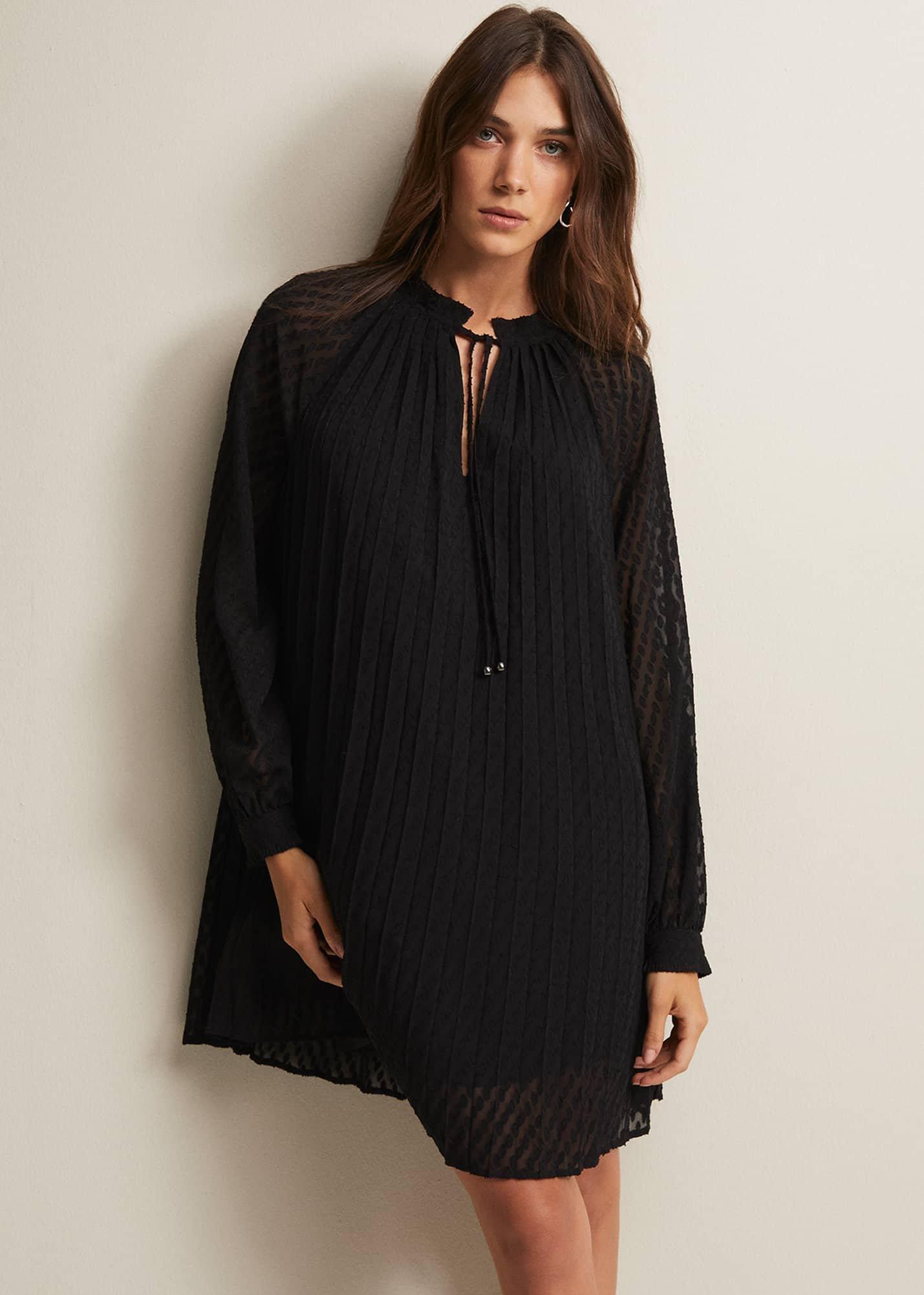 Nikkita Pleated Swing Mini Dress