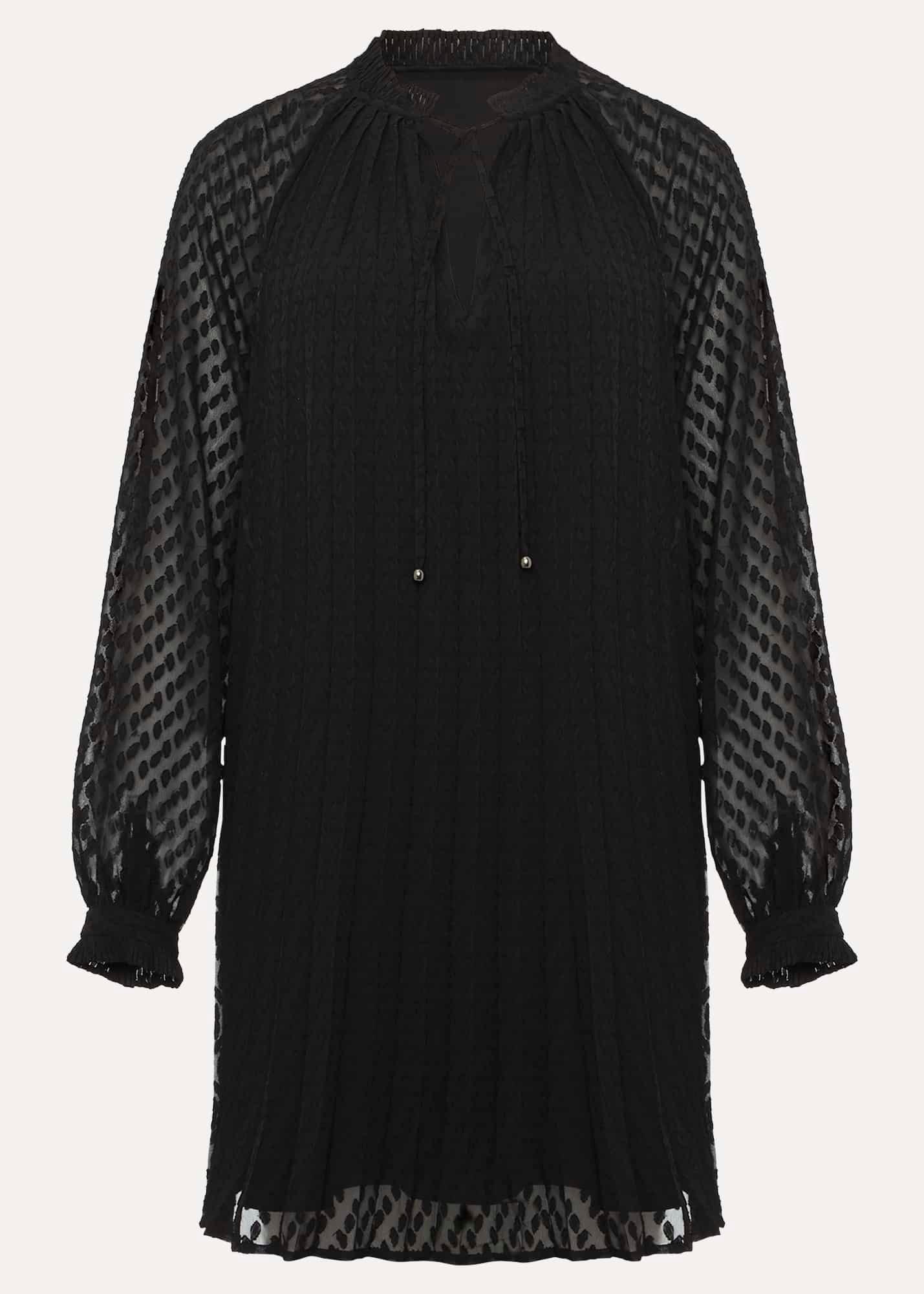 ${product-id}-Nikkita Pleated Swing Mini Dress-Black-${view-type}