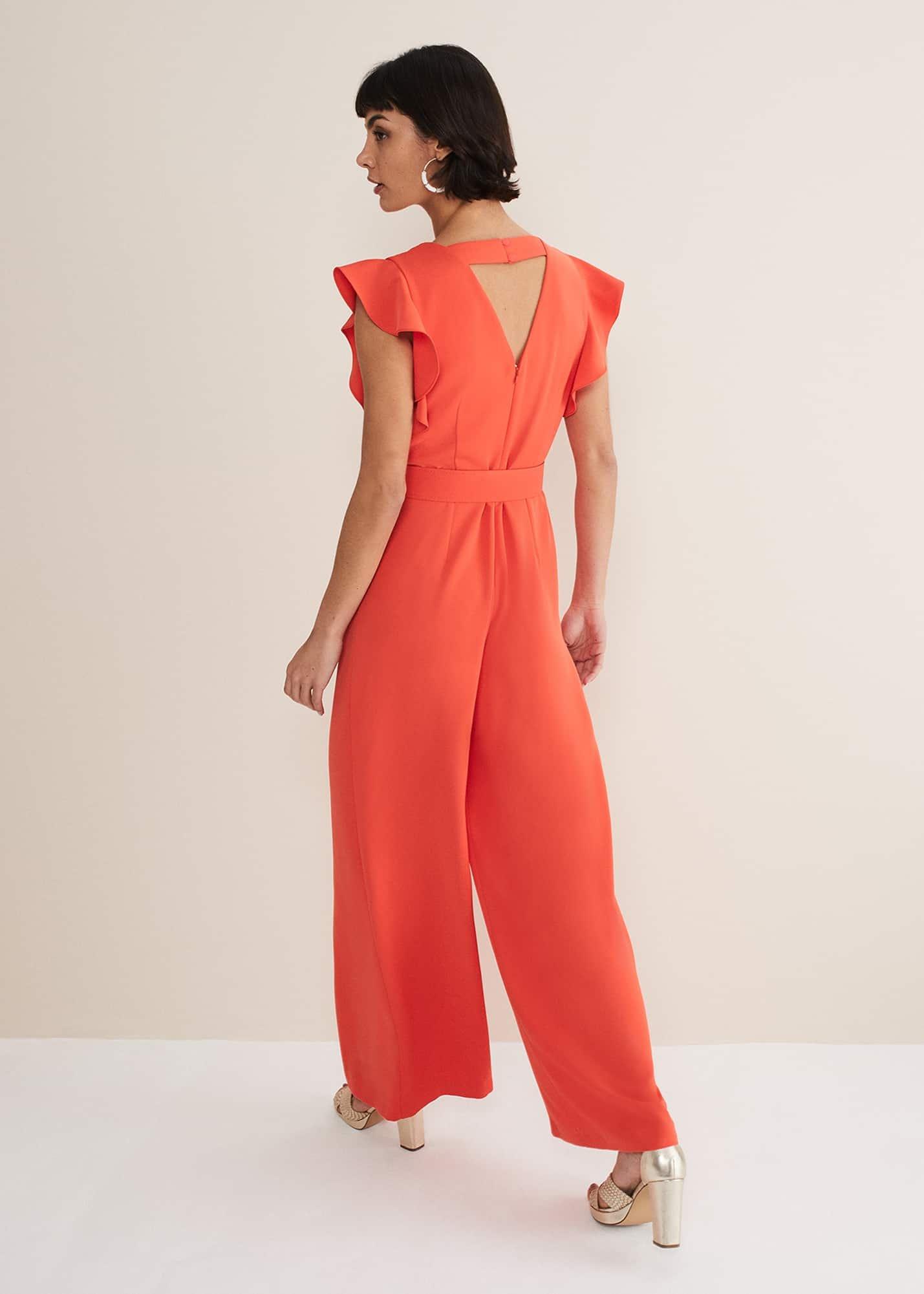 Kallie V Neck Frill Jumpsuit