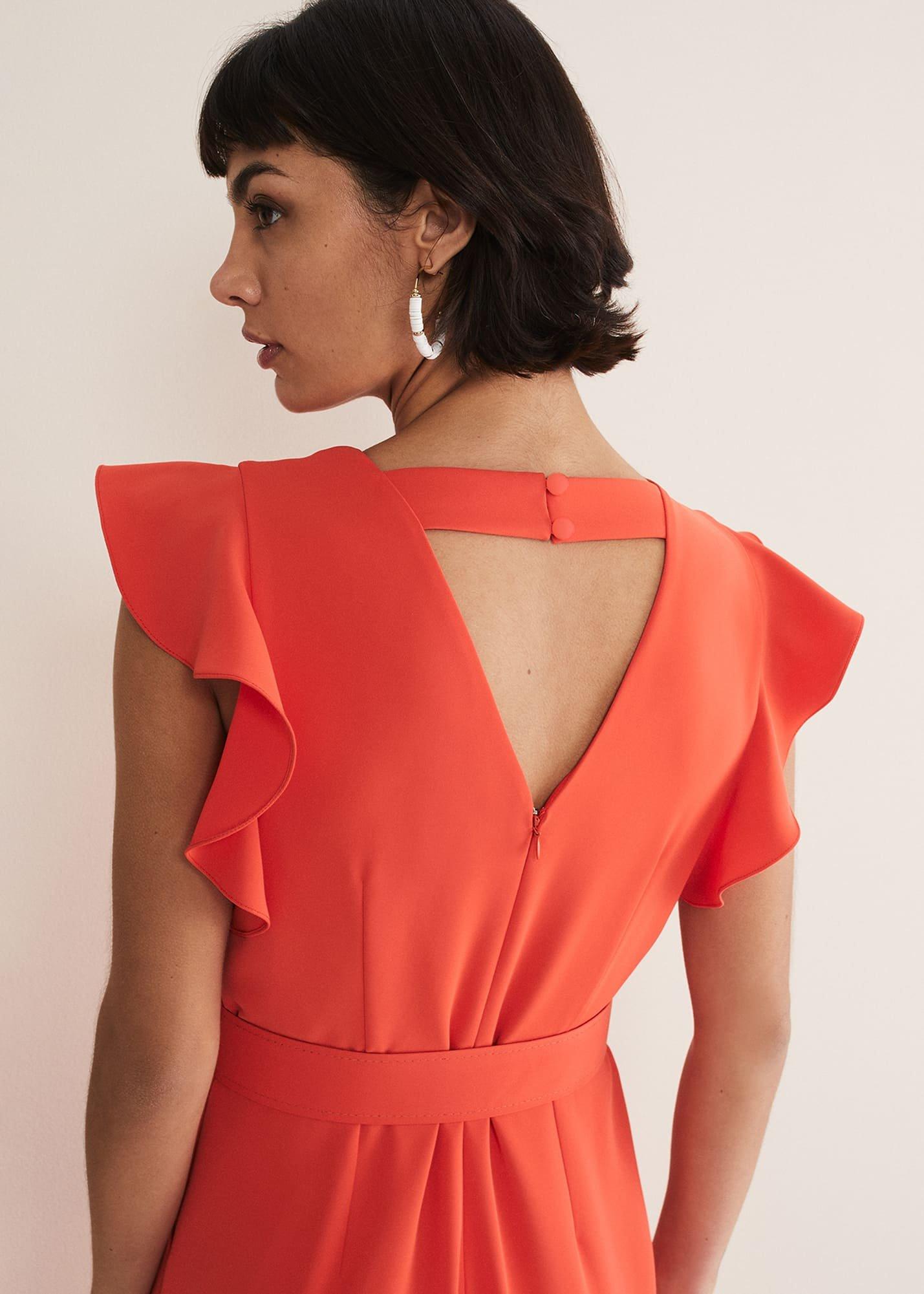 Kallie V Neck Frill Jumpsuit