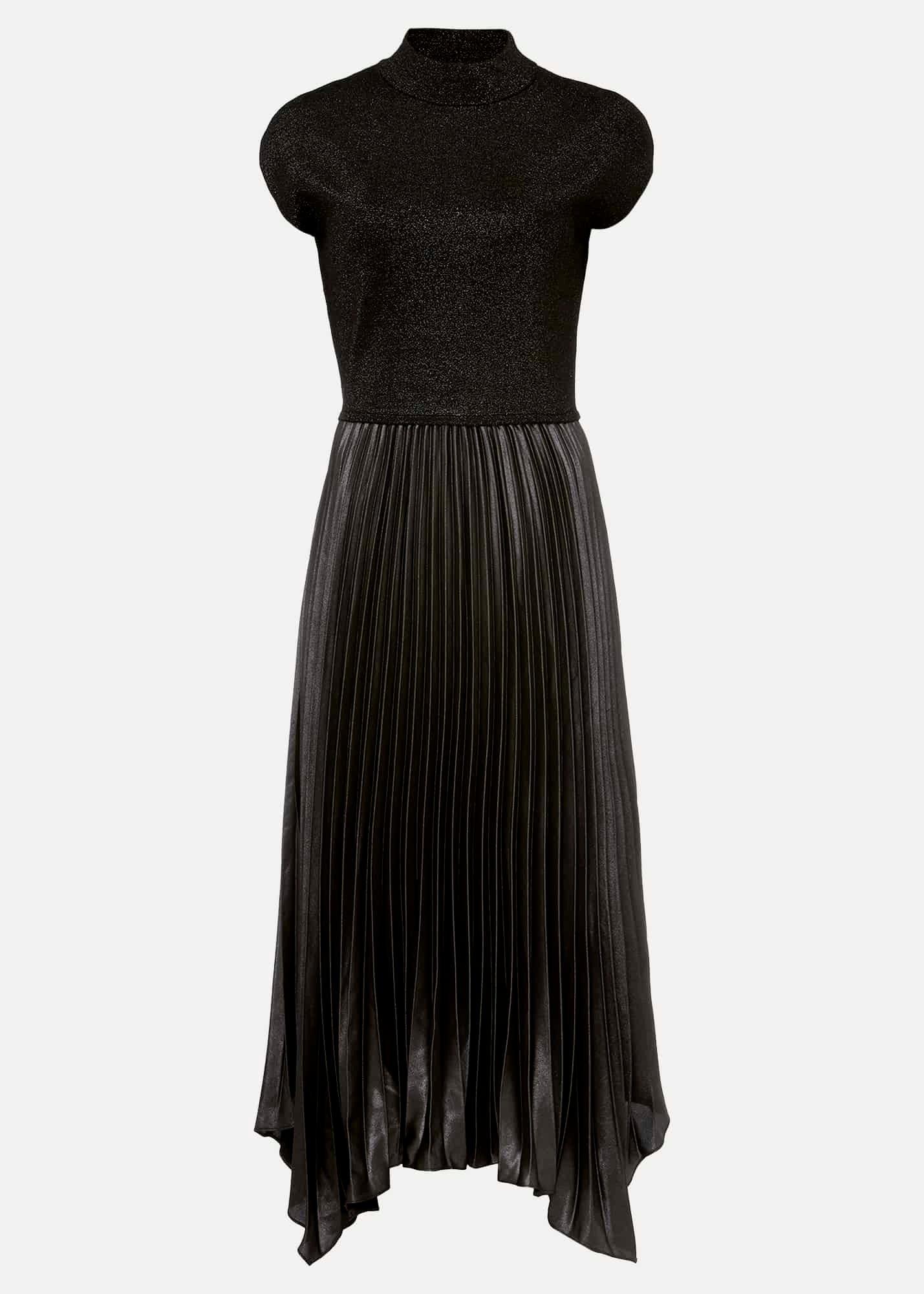 Selena Foil Pleated Midi Dress