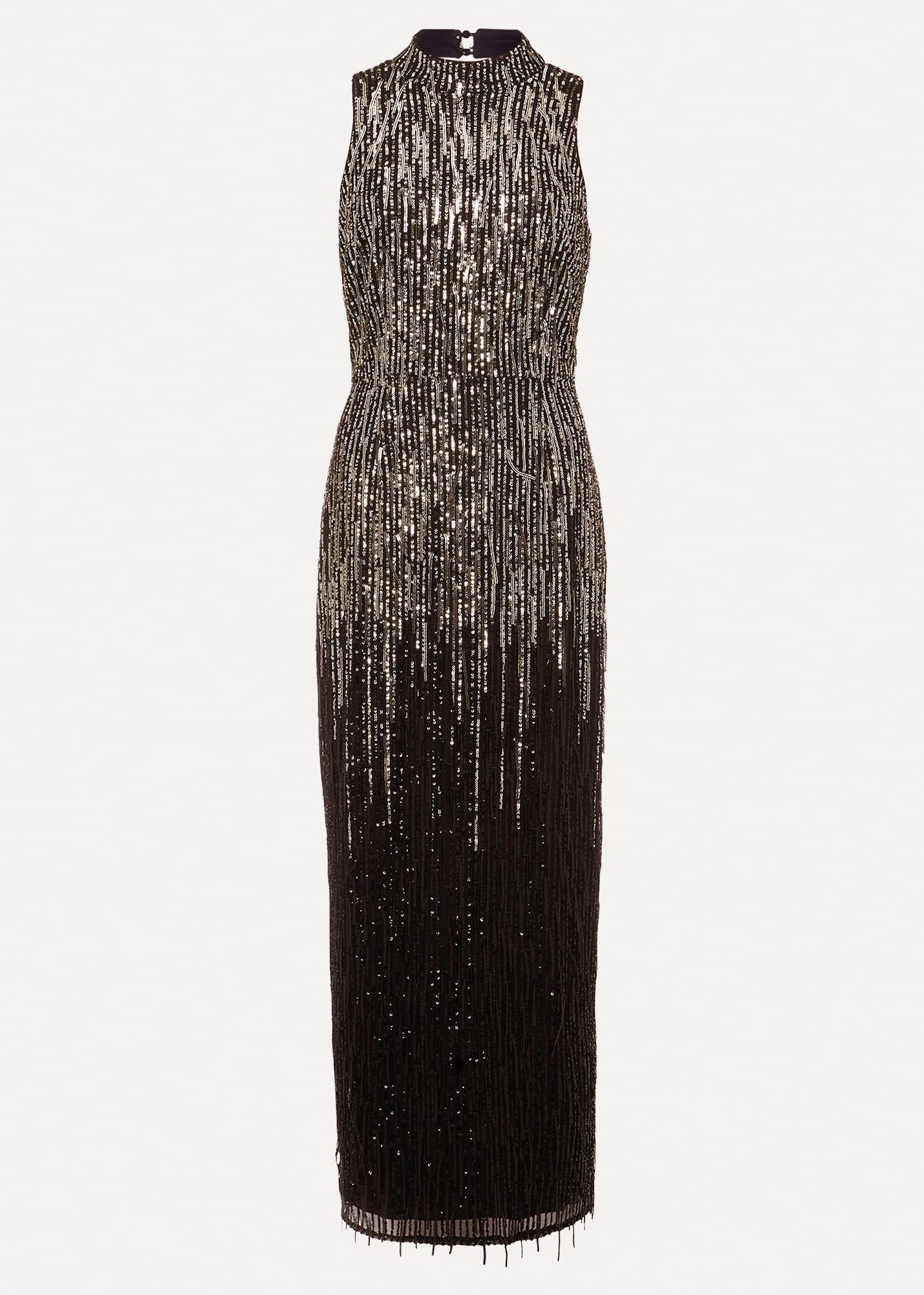 Clover Sequin Fringe Maxi Dress