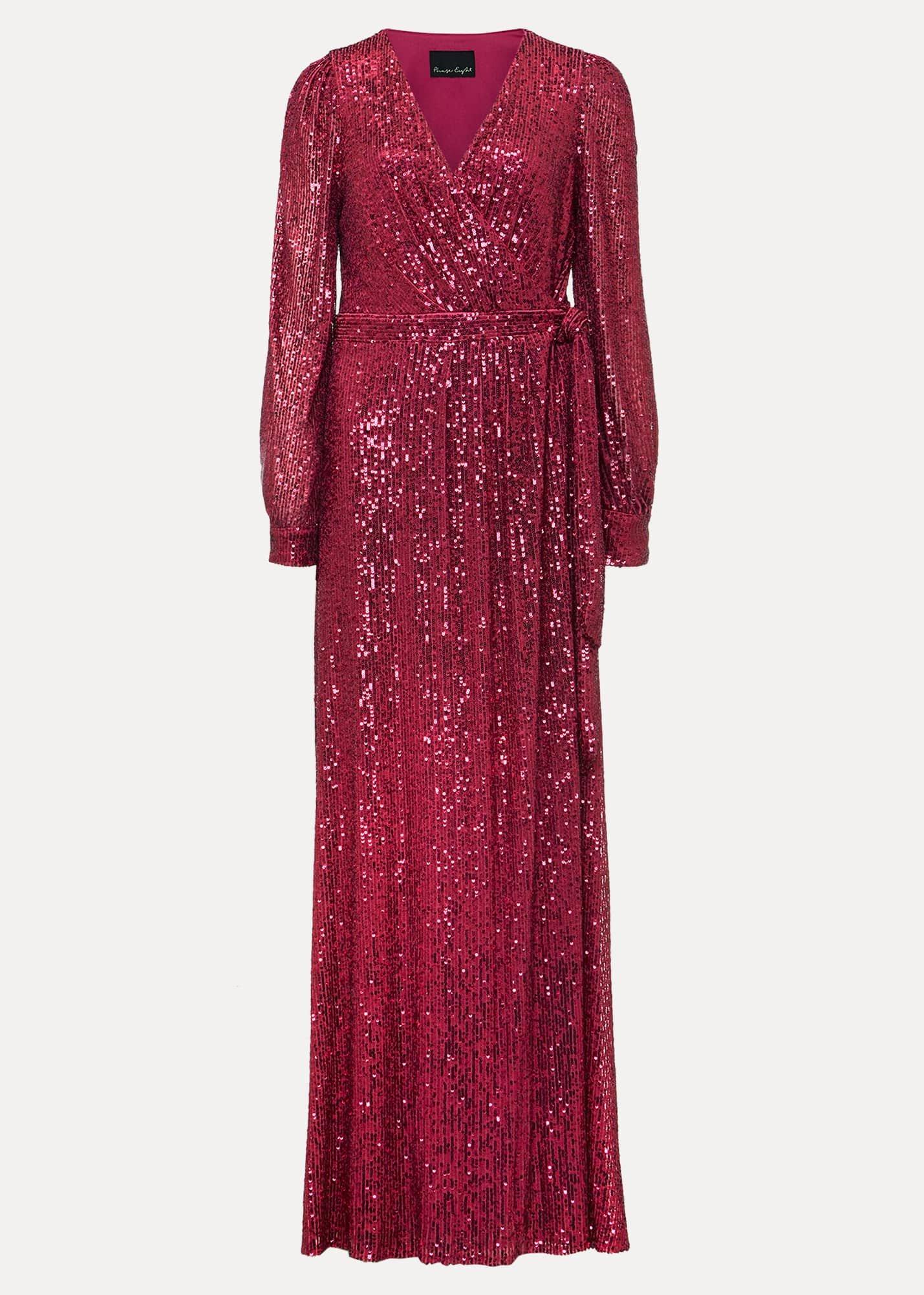 Amily Pink Sequin Maxi Dress