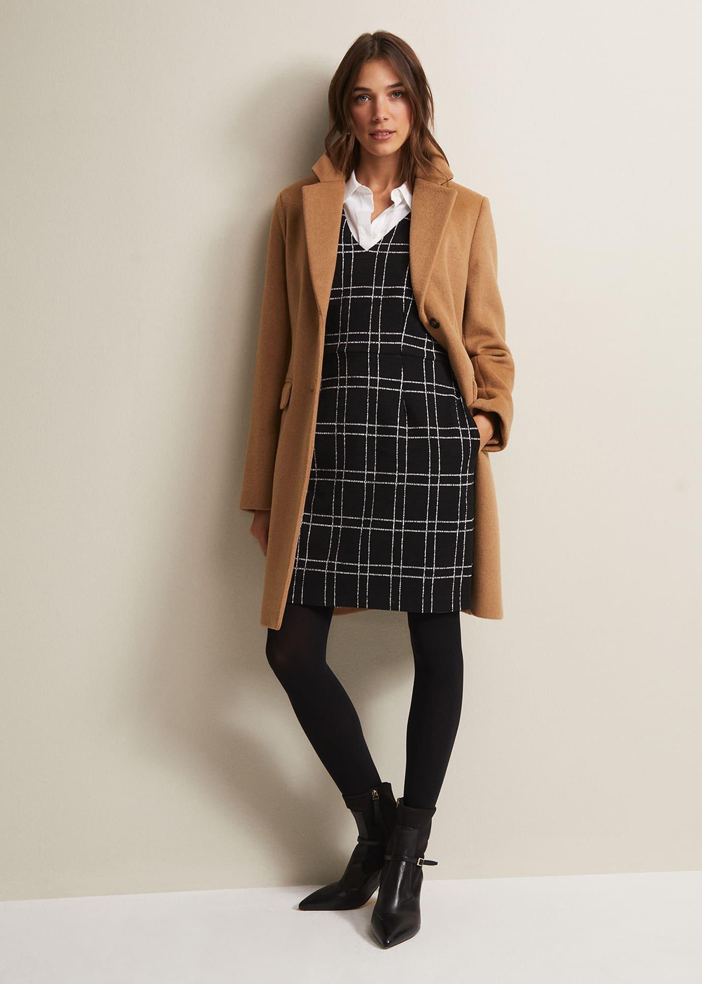 Gemma Checked Pinafore Mini Dress