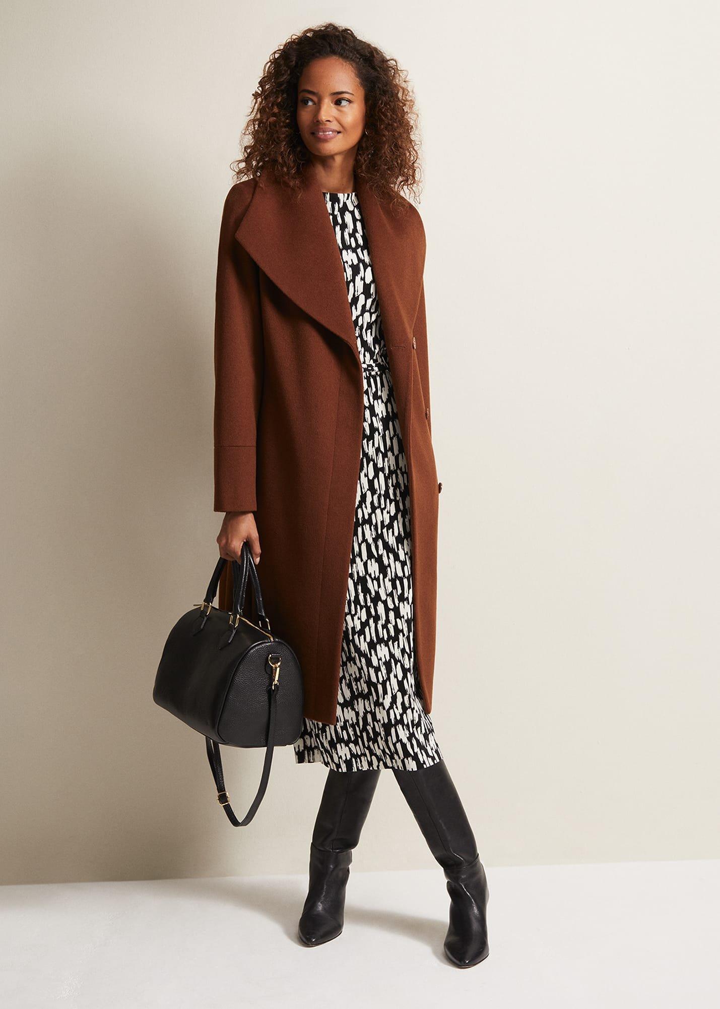 Jane Spotted Plisse Midi Dress